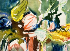 Ohne Titel (Abstraktes Stillleben mit Blumen und Früchten)