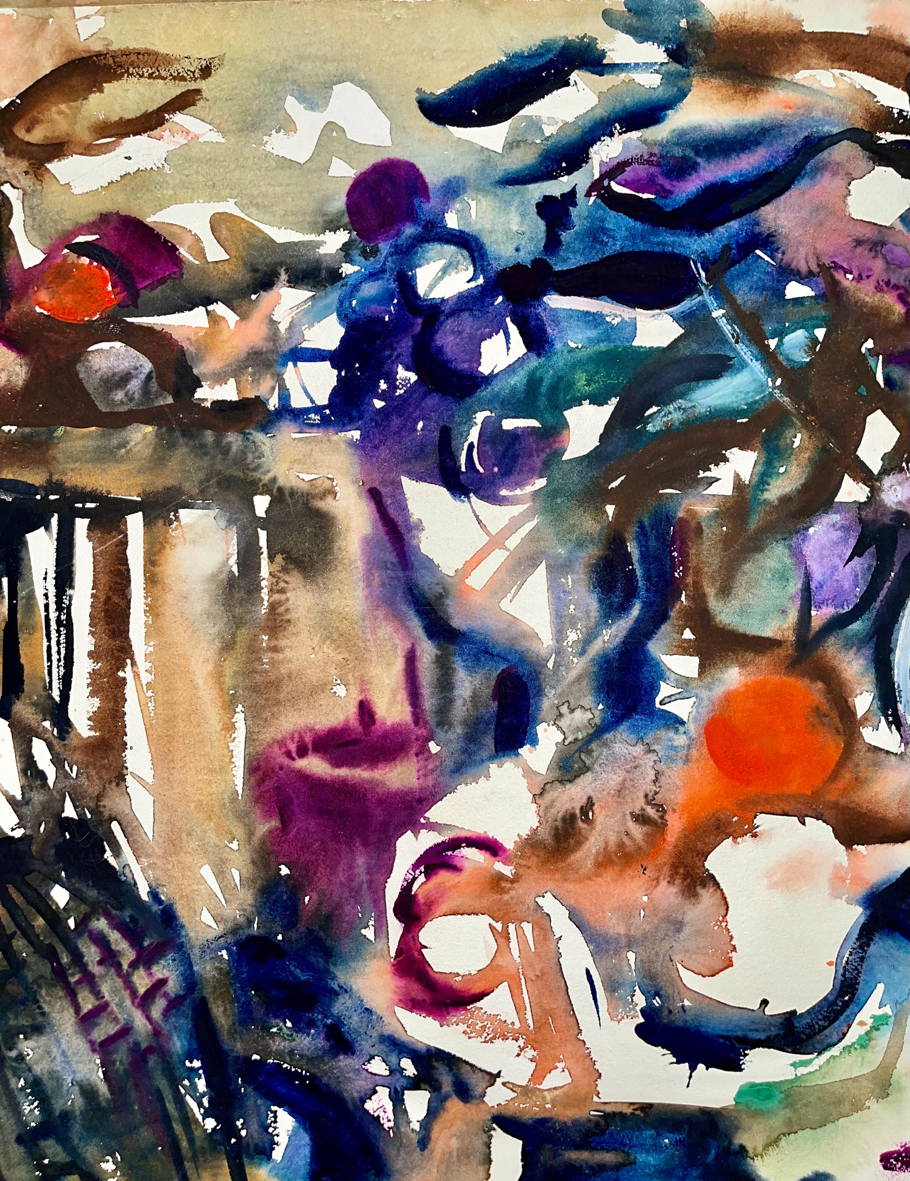Sin título (Naturaleza muerta abstracta con flores y fruta), Ian Hornak en venta 1