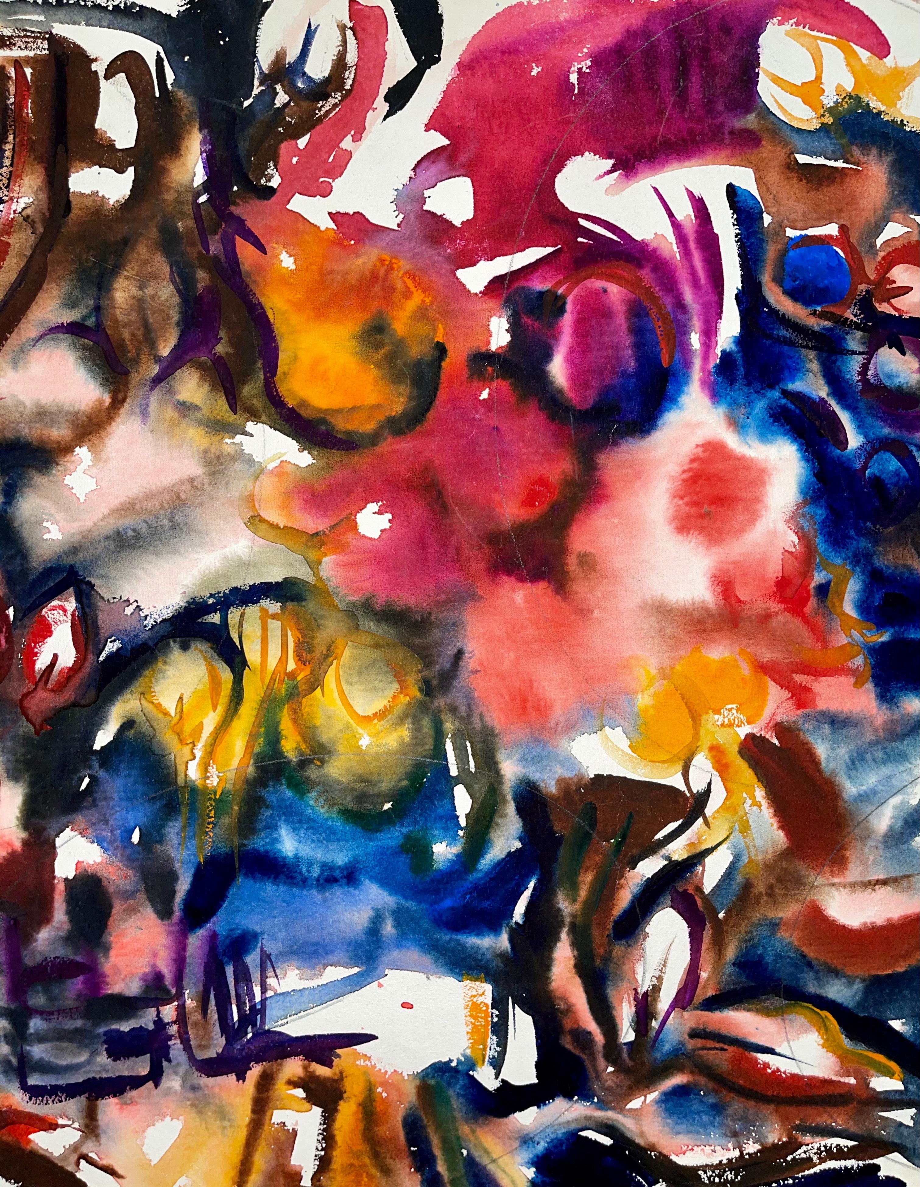 Senza titolo (Natura morta astratta con fiori e frutta), Ian Hornak in vendita 2