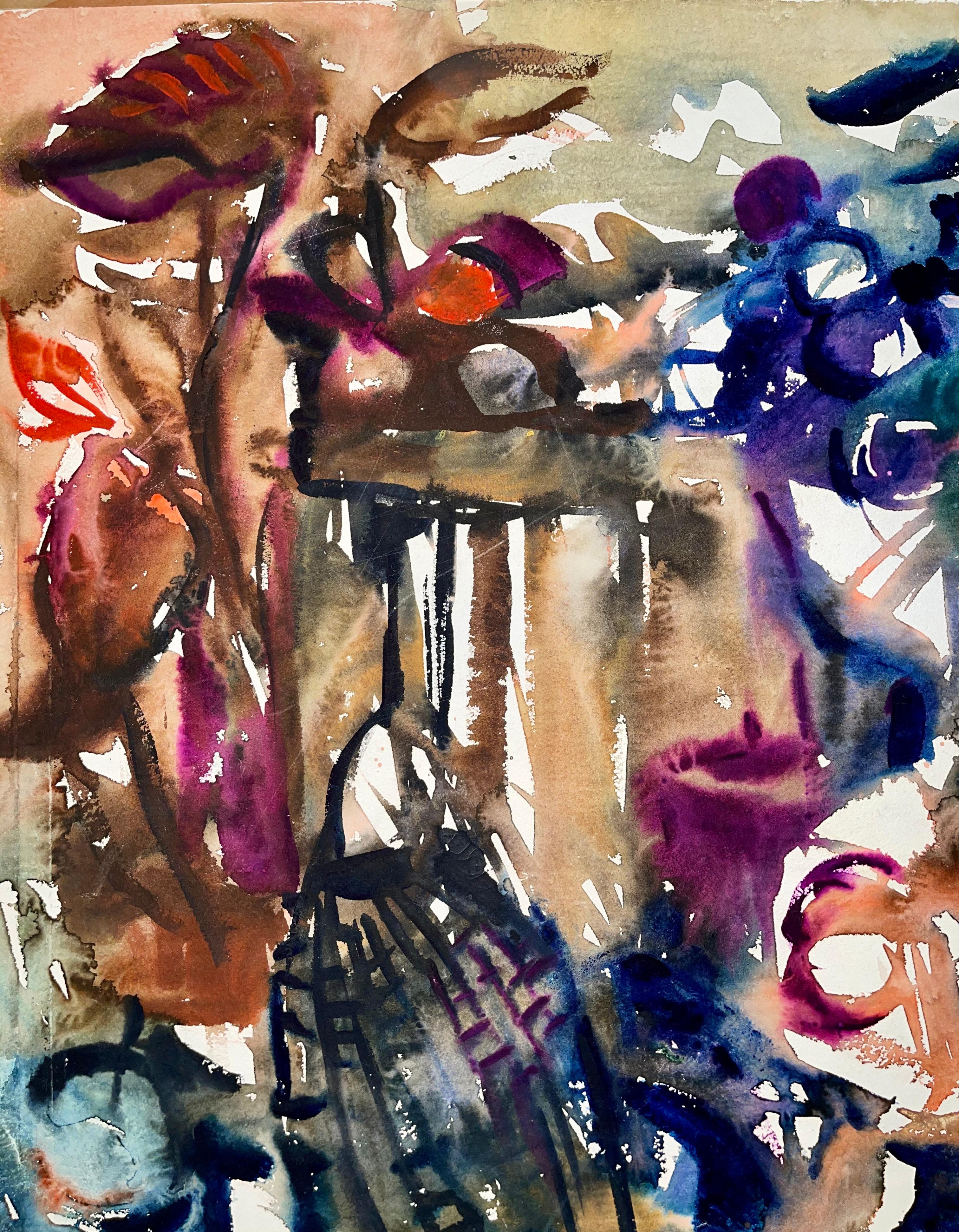 Sin título (Naturaleza muerta abstracta con flores y fruta), Ian Hornak en venta 2