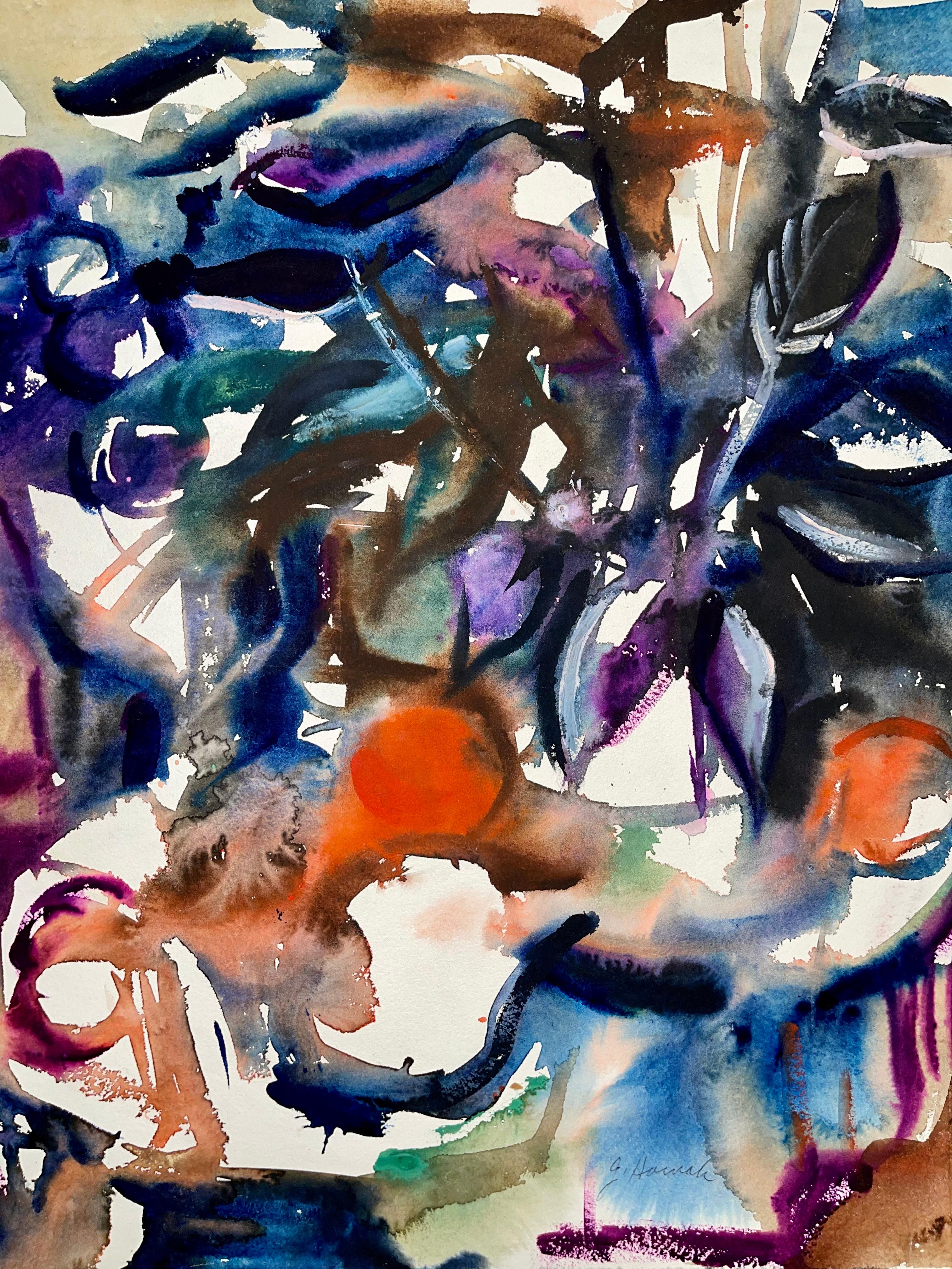 Sin título (Naturaleza muerta abstracta con flores y fruta), Ian Hornak en venta 3