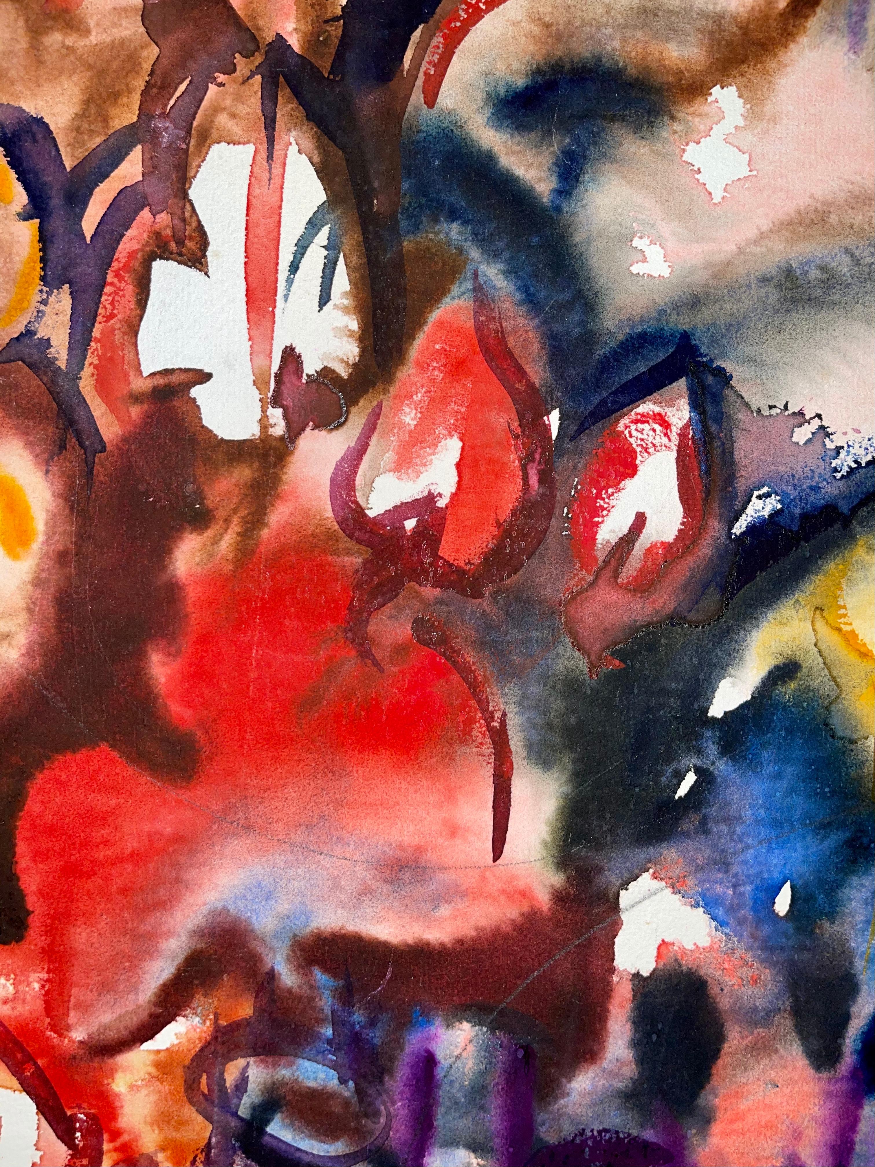 Senza titolo (Natura morta astratta con fiori e frutta), Ian Hornak in vendita 5