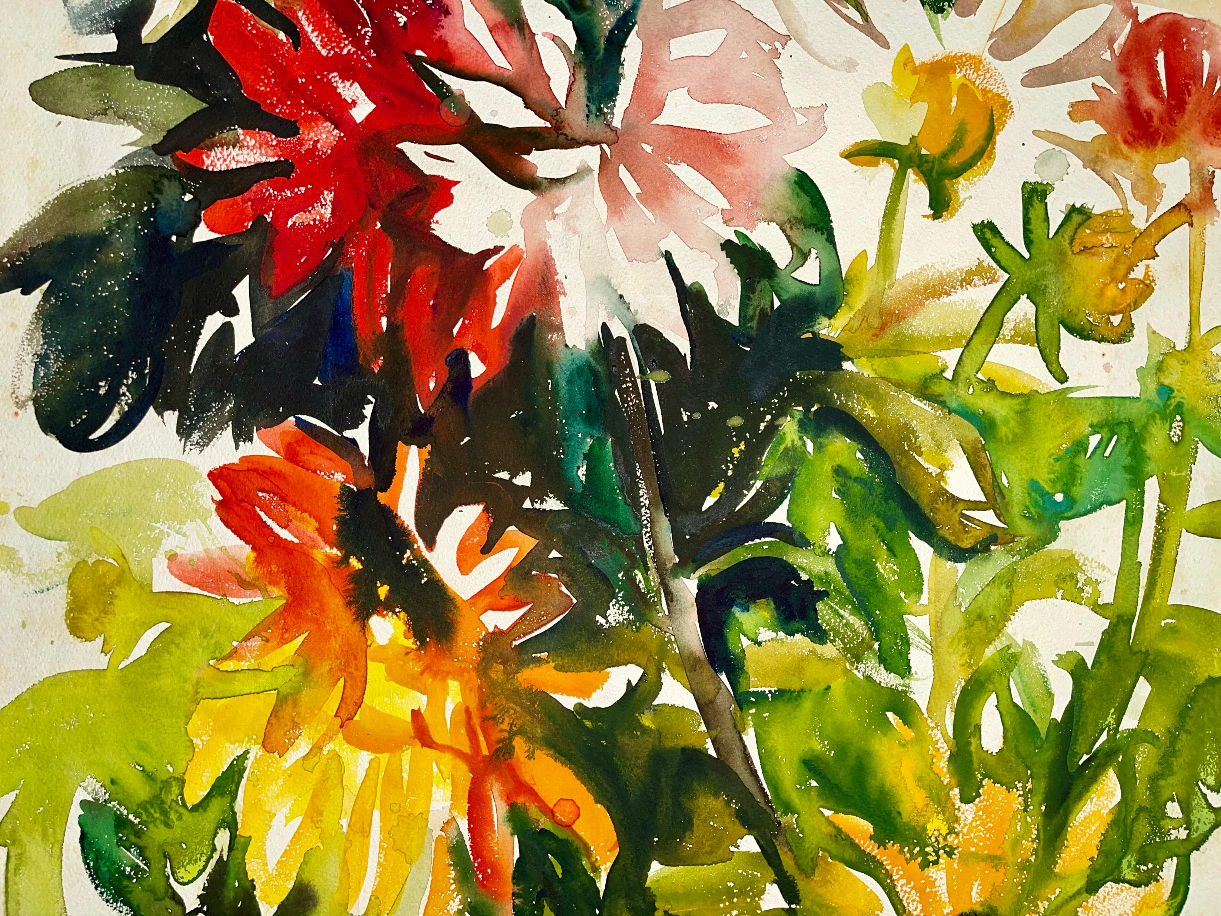 Sans titre ( Nature morte abstraite avec fleurs) - Impressionnisme Painting par Ian Hornak