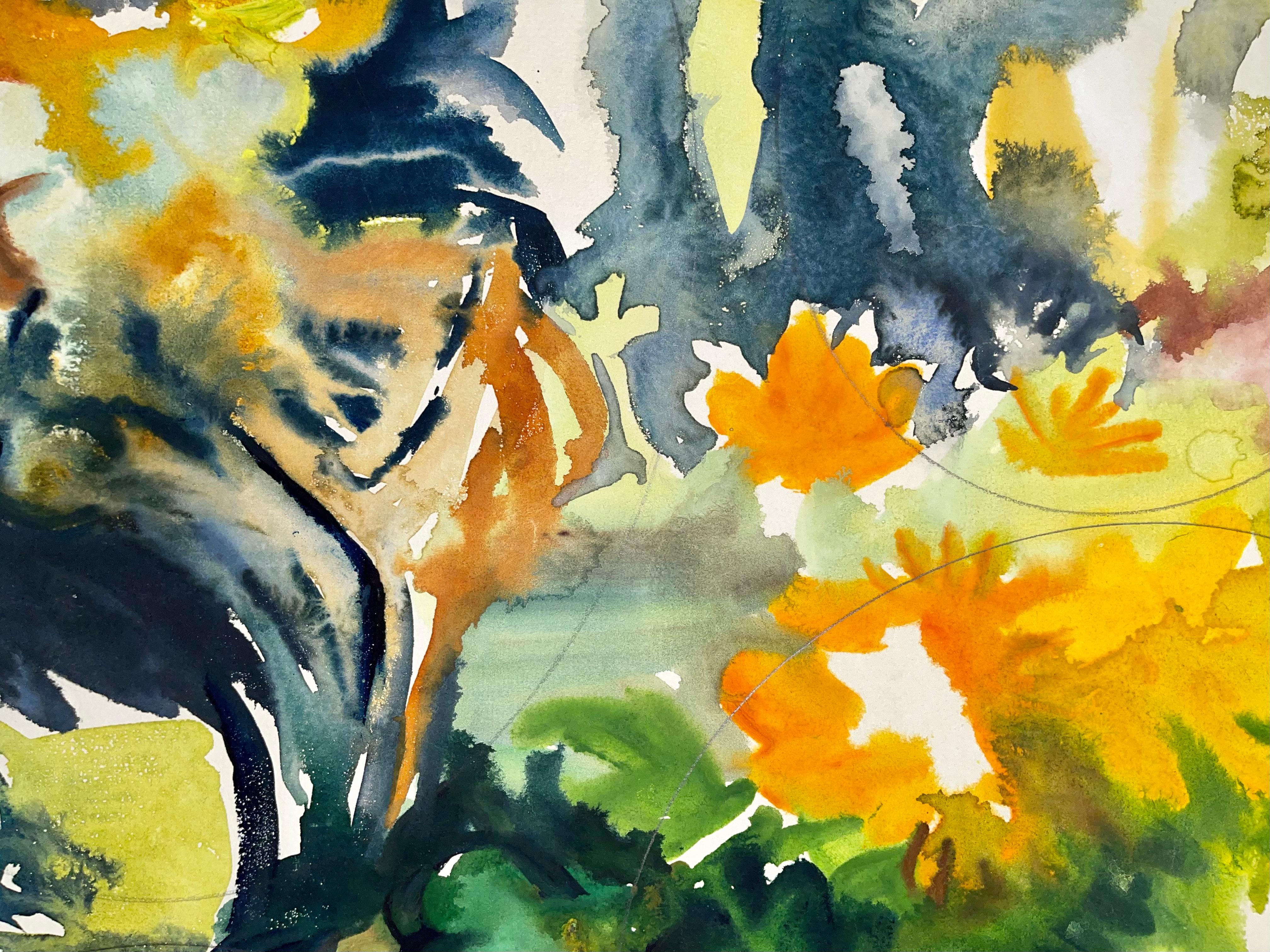 Sin título (Naturaleza muerta abstracta con flores) en venta 1