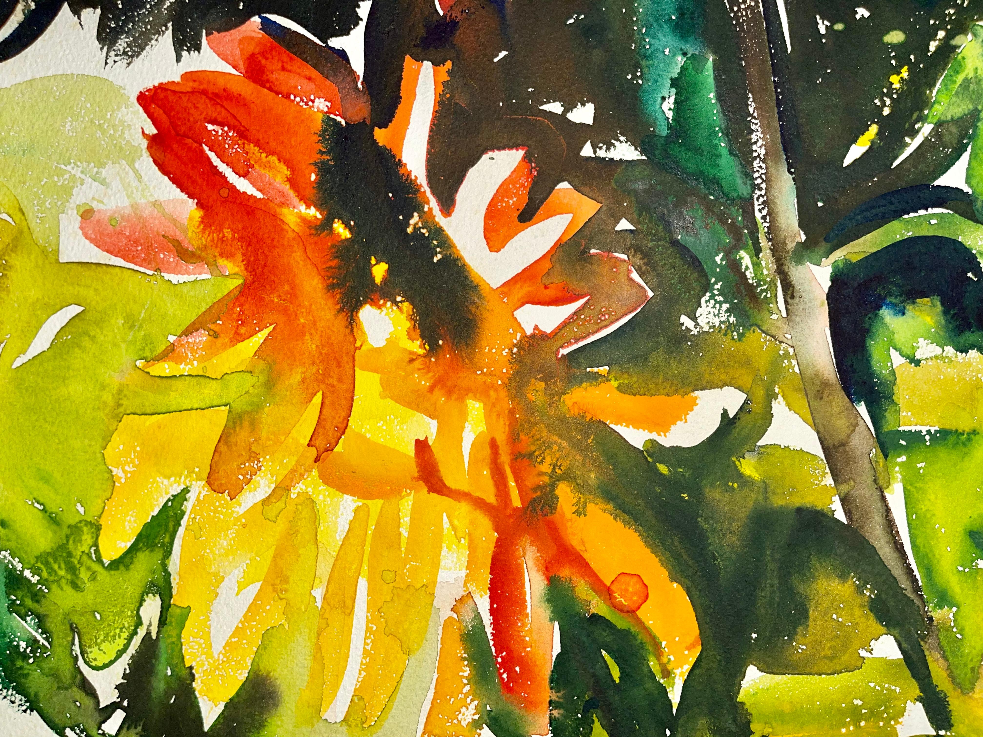 Sin título (Naturaleza muerta abstracta con flores) en venta 1