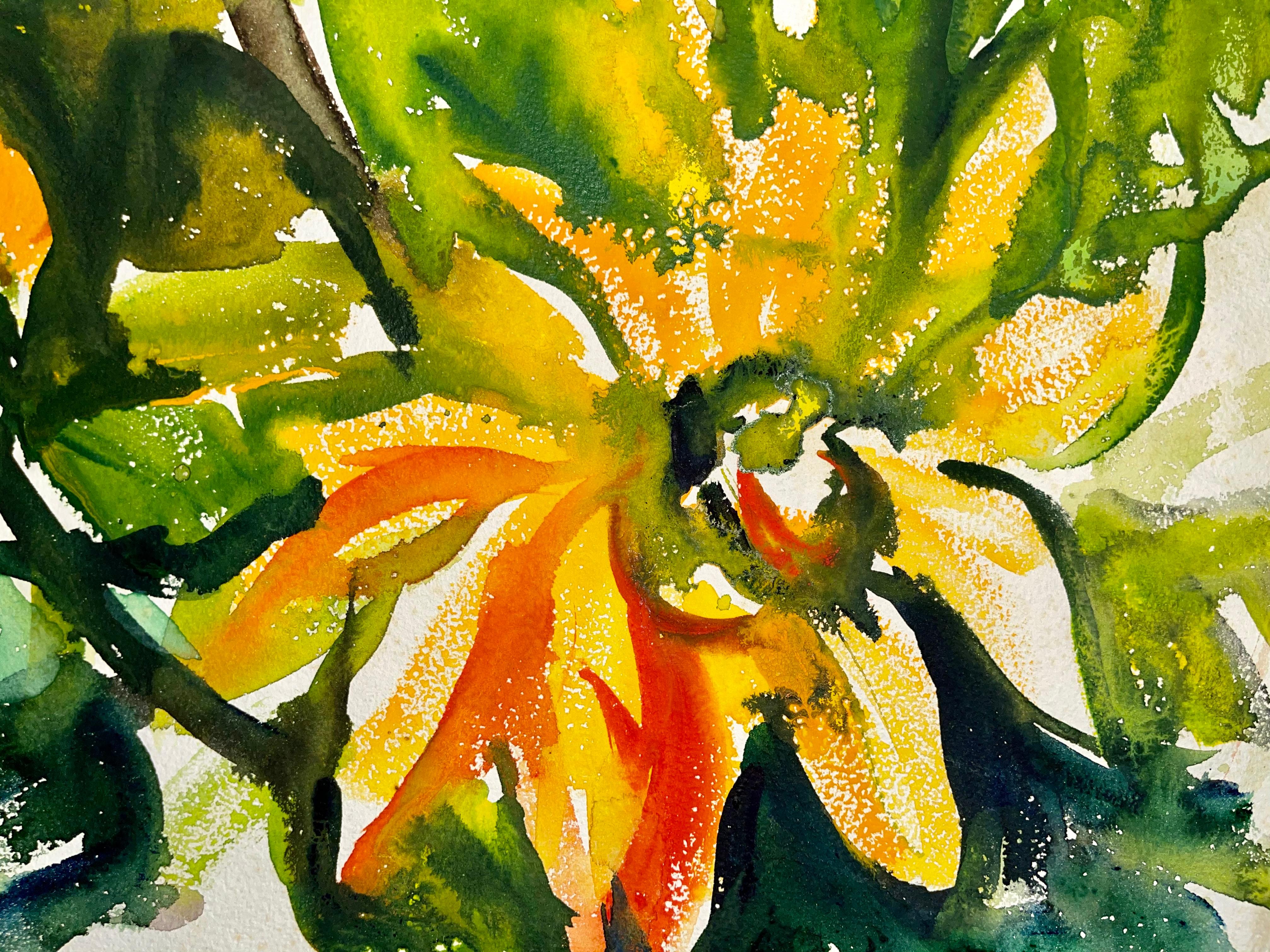 Sin título (Naturaleza muerta abstracta con flores) en venta 2