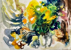 Senza titolo (Natura morta astratta con fiori)