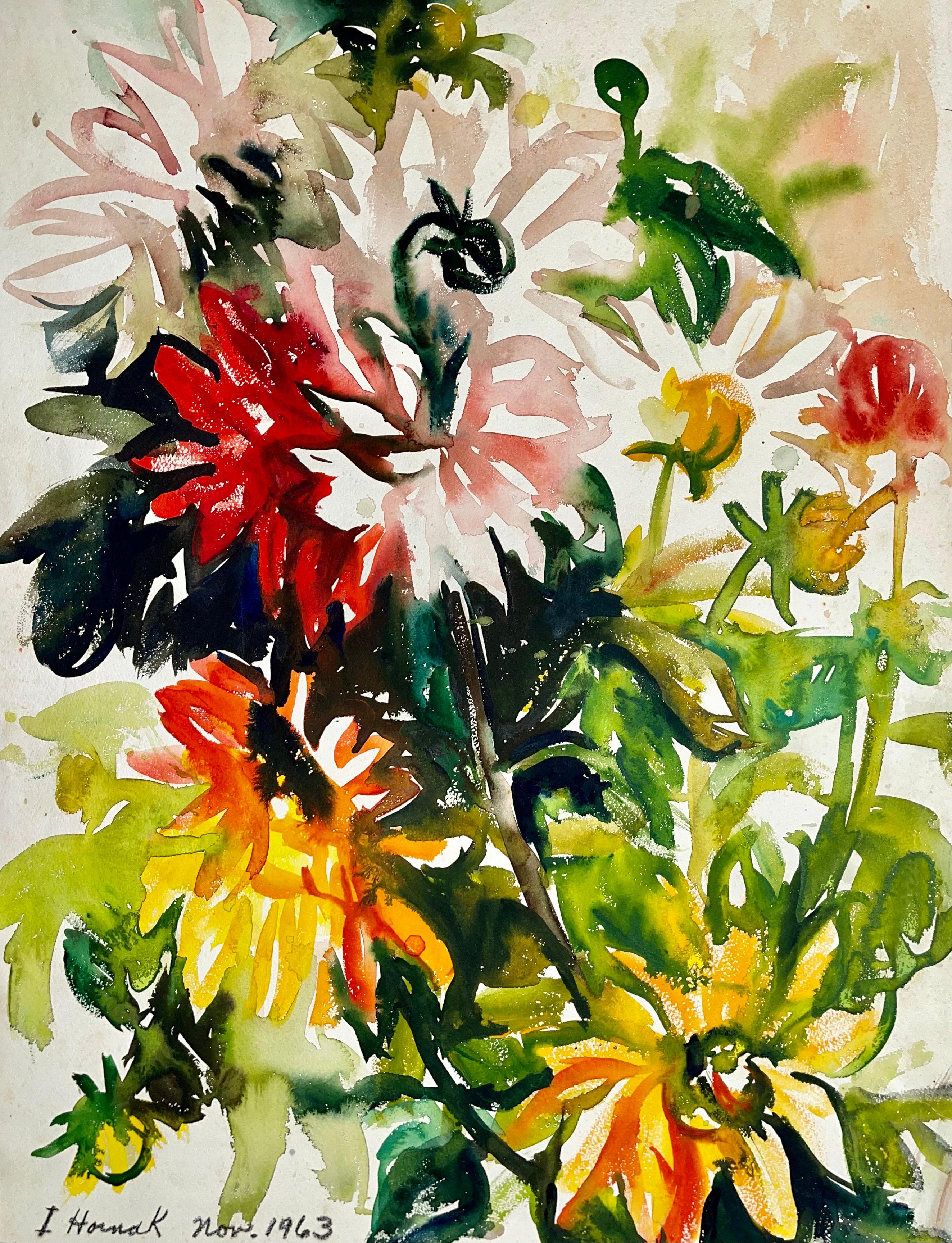 Senza titolo (Natura morta astratta con fiori)