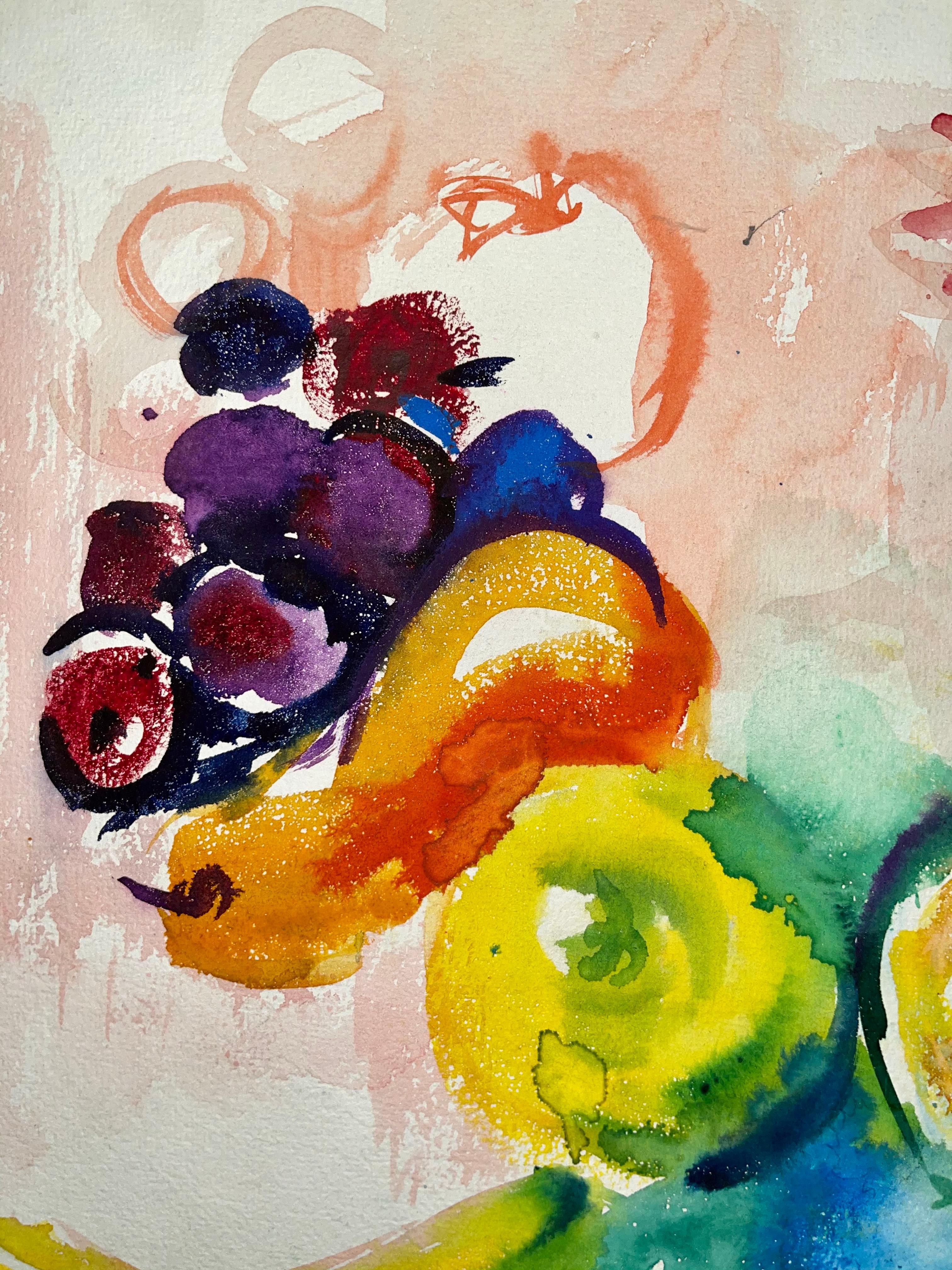 Artista: Ian Hornak (1944-2002)
Titolo: Senza titolo (Natura morta astratta con fiori, frutta e bottiglia)
Anno: 1963
Mezzo di comunicazione: Acquerello su carta d'archivio pesante
Dimensioni: 29,5 x 21 pollici
Condizioni: Buono
Provenienza: