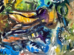 Untitled (Abstract Still Life with Flowers, Fruit and Teapot)