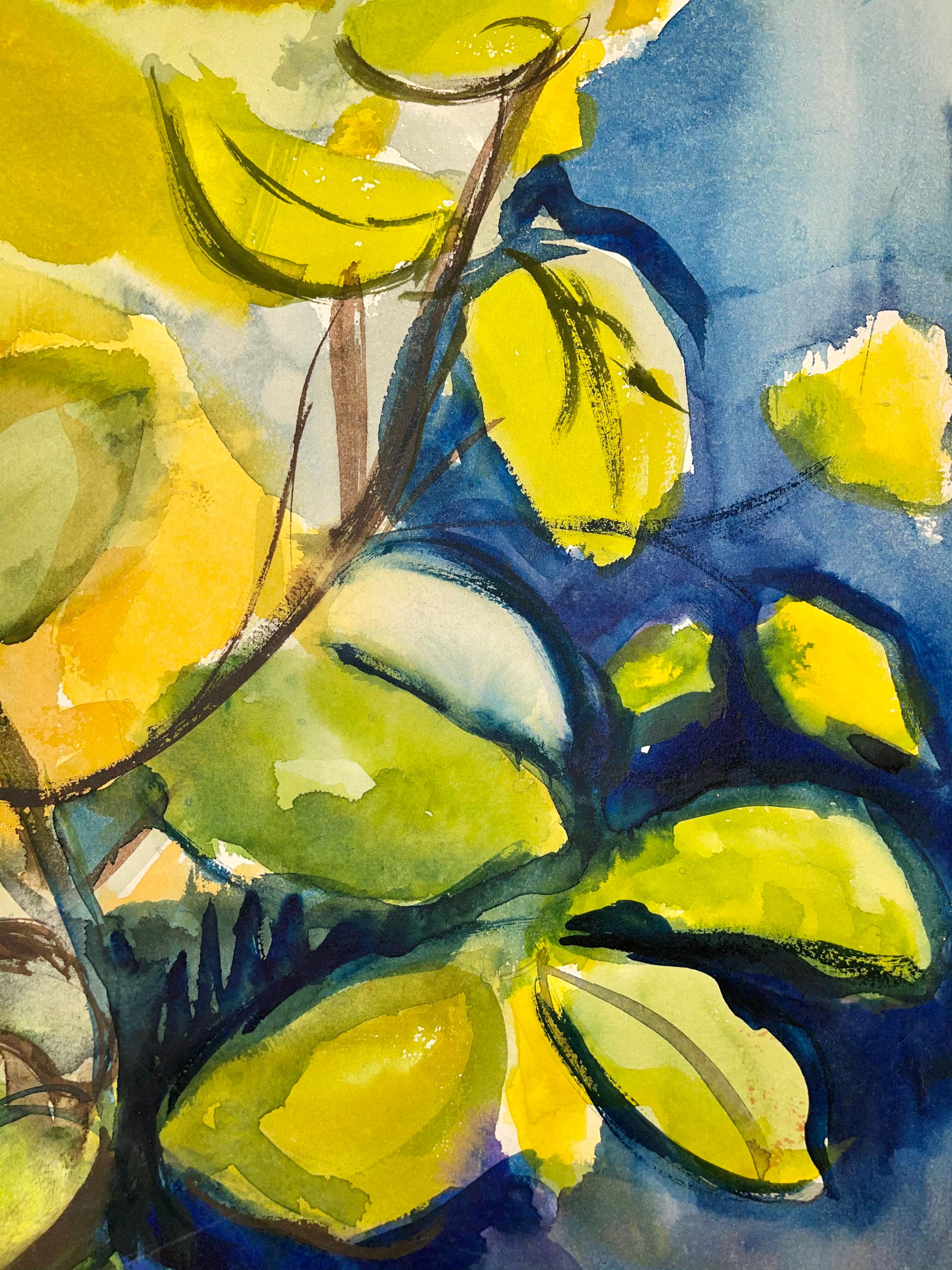 Sans titre (Nature morte abstraite avec fleurs, plantes et poivrons) en vente 4