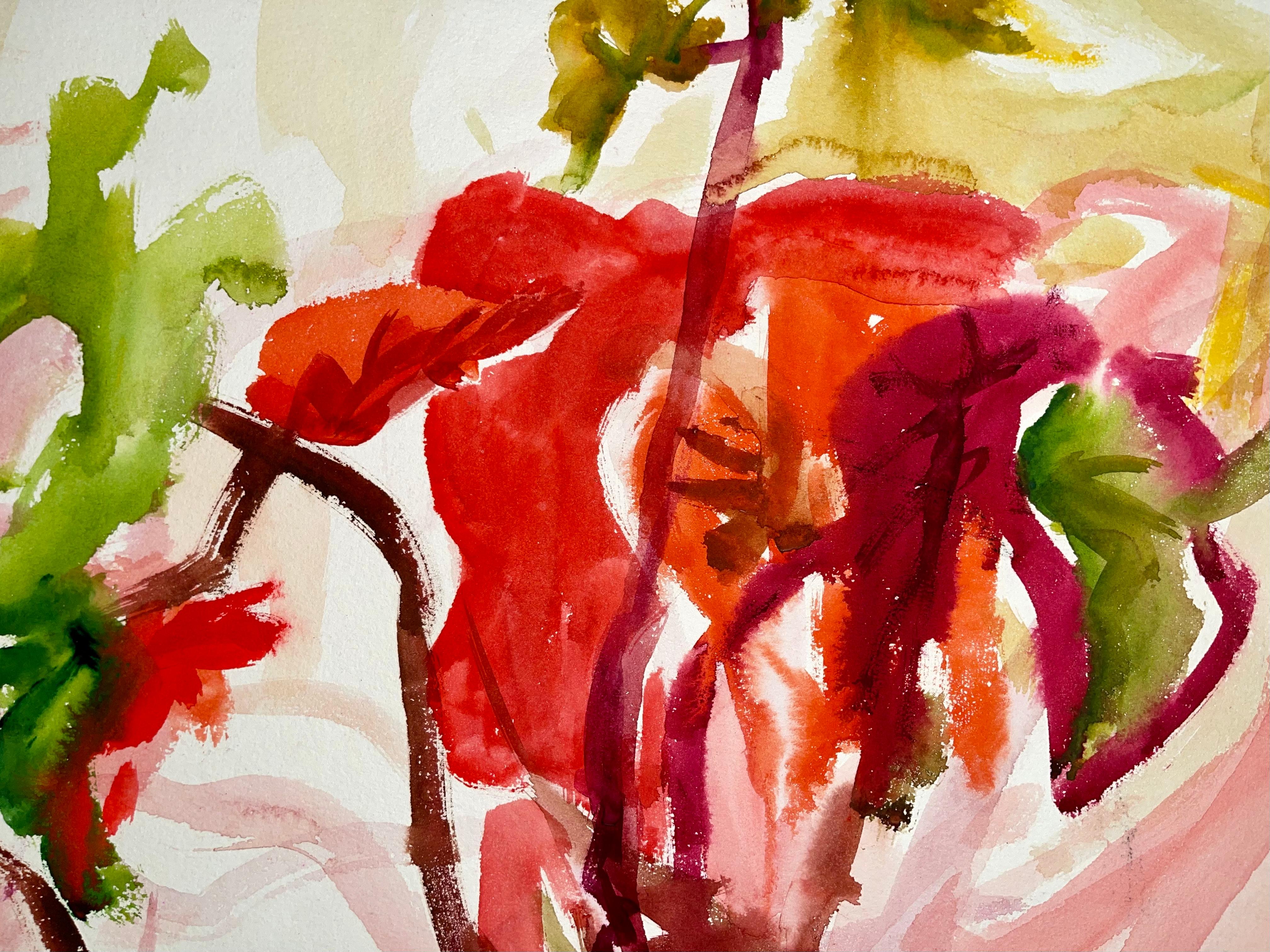 Artist: Ian Hornak (1944-2002)
Title: Untitled (Abstract Summer Still Life with Flowers and Plants)
Year: 1963
Medium: Watercolor on heavy archival paper
Size: 29.5 x 21 inches
Condition: Good
Provenance: Estate of Ian Hornak, East Hampton,