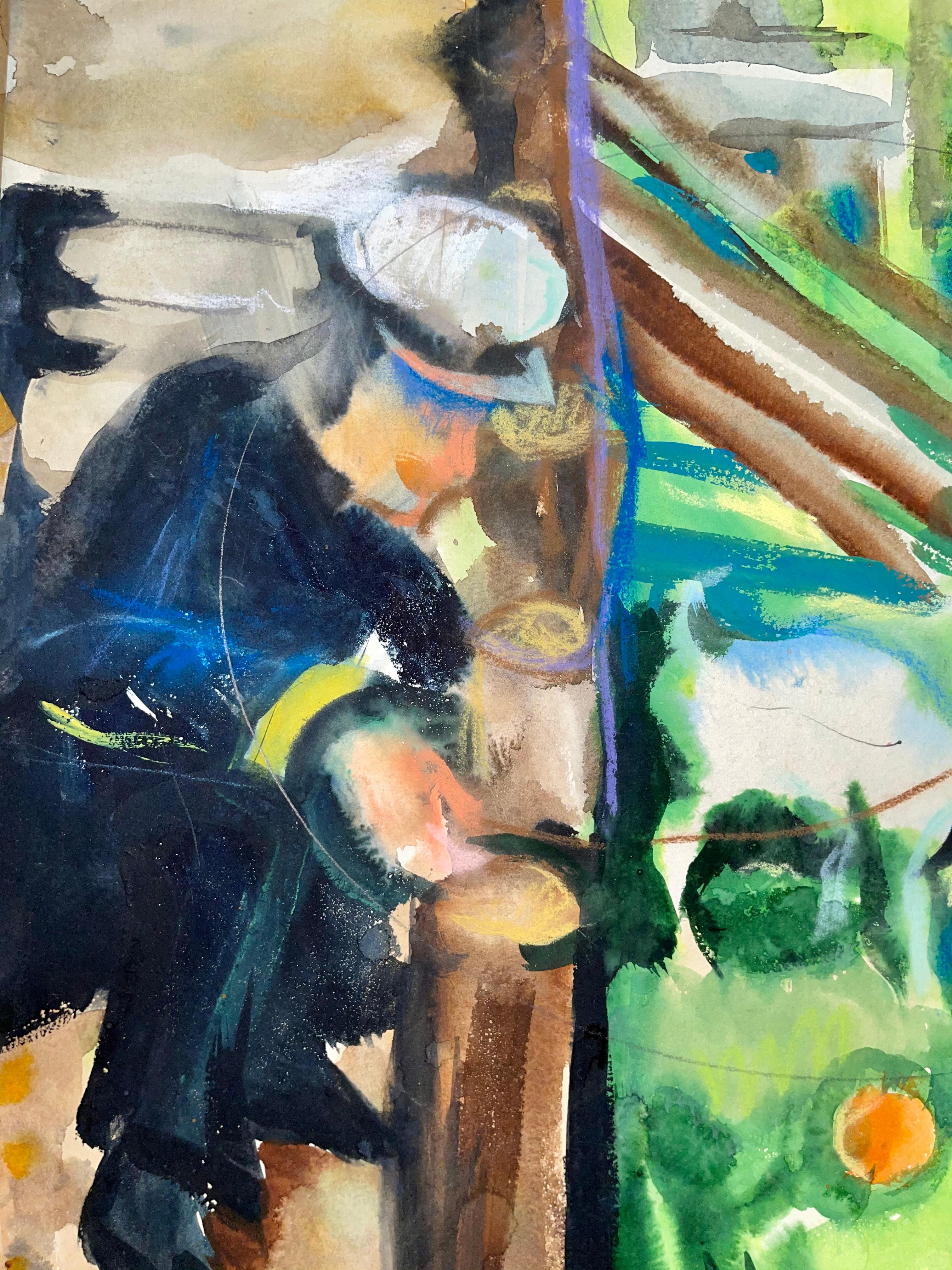 Untitled (Neo-Impressionist Figures in Landscape) For Sale 1