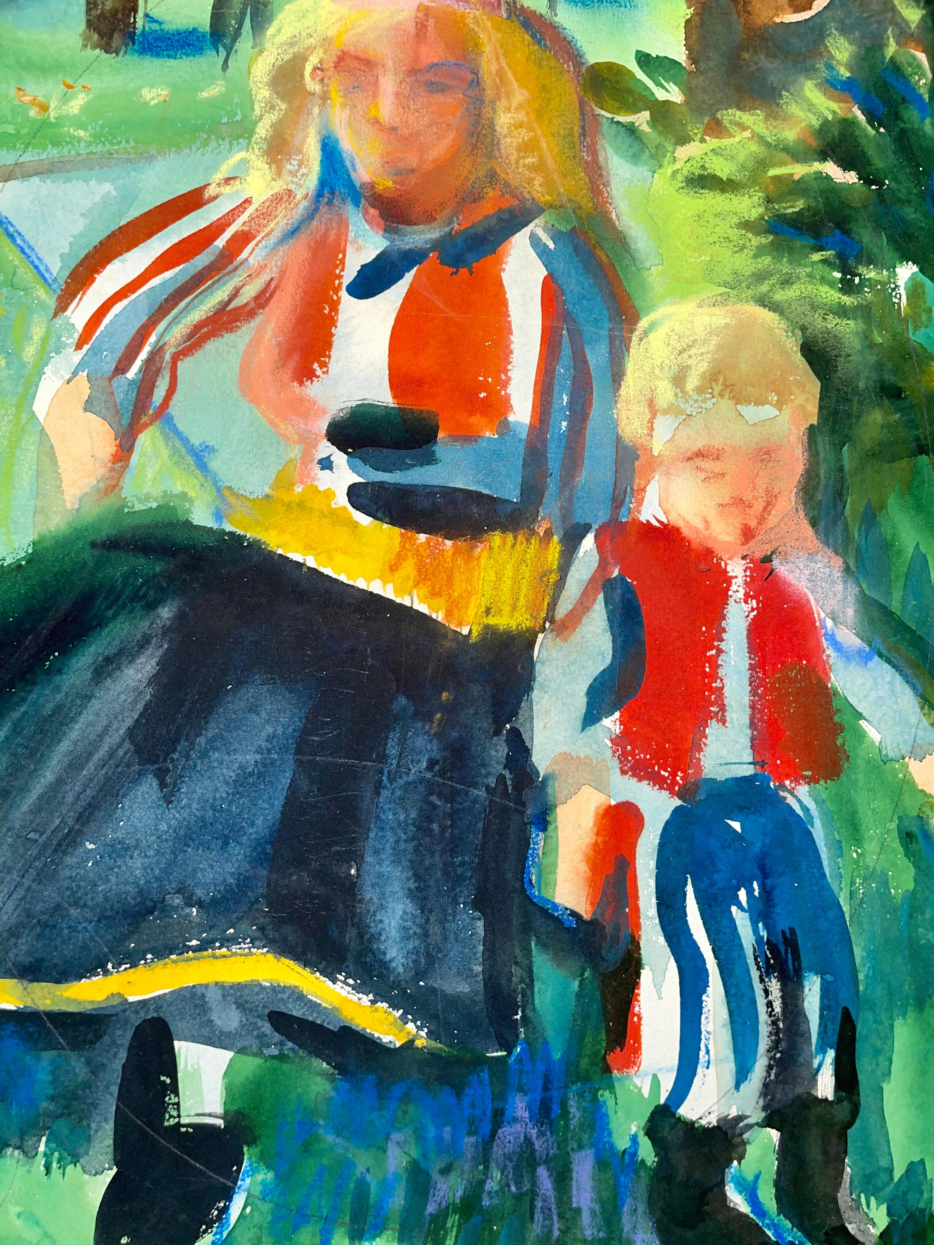 Untitled (Neo-Impressionist Figures in Landscape) For Sale 3