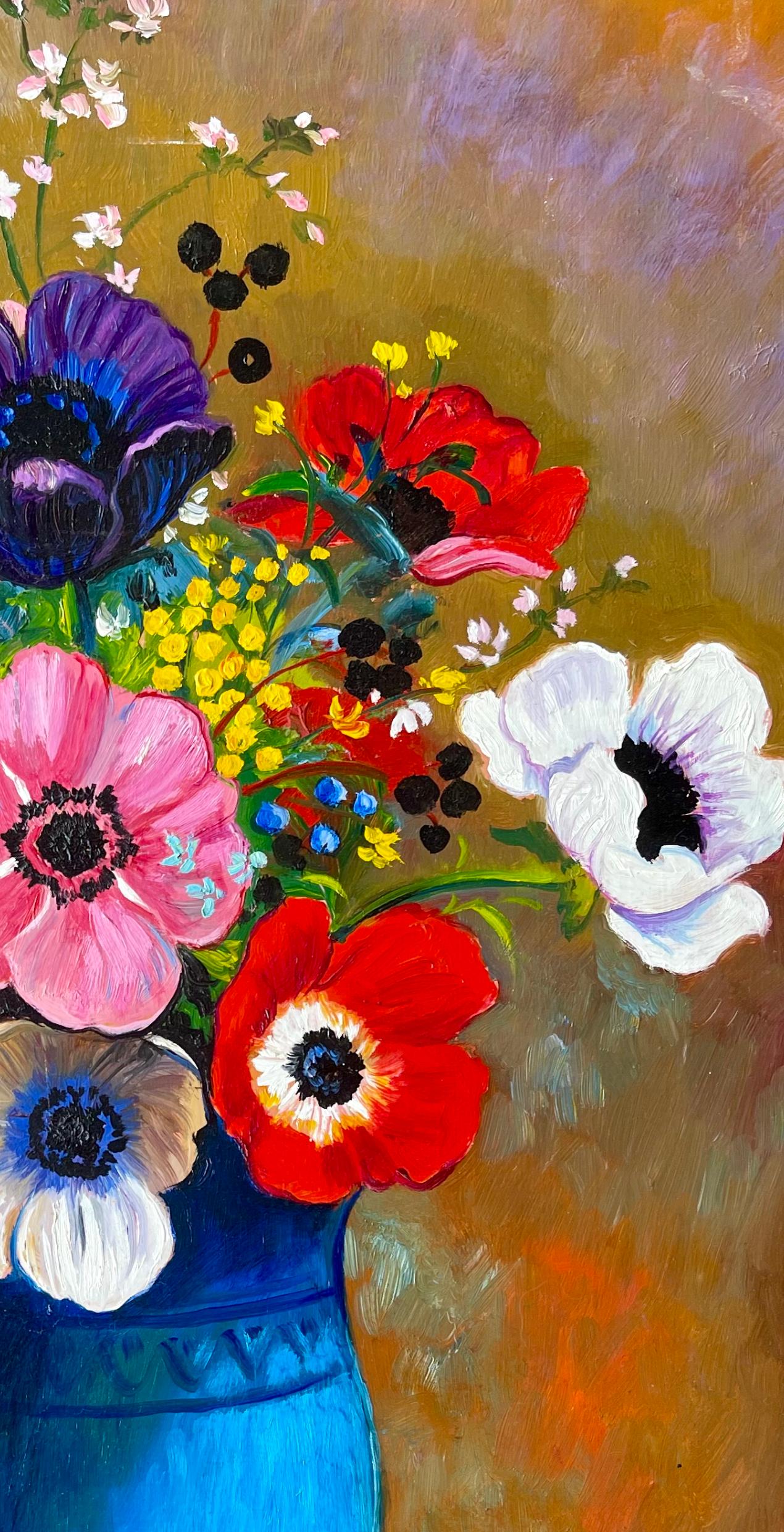 Les Fleurs à la Manière de Redon #7: Anemones, circa 1998, Ian Hornak — Painting For Sale 3