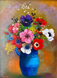 Les Fleurs à la Manière de Redon #7: Anemones, circa 1998, Ian Hornak — Painting