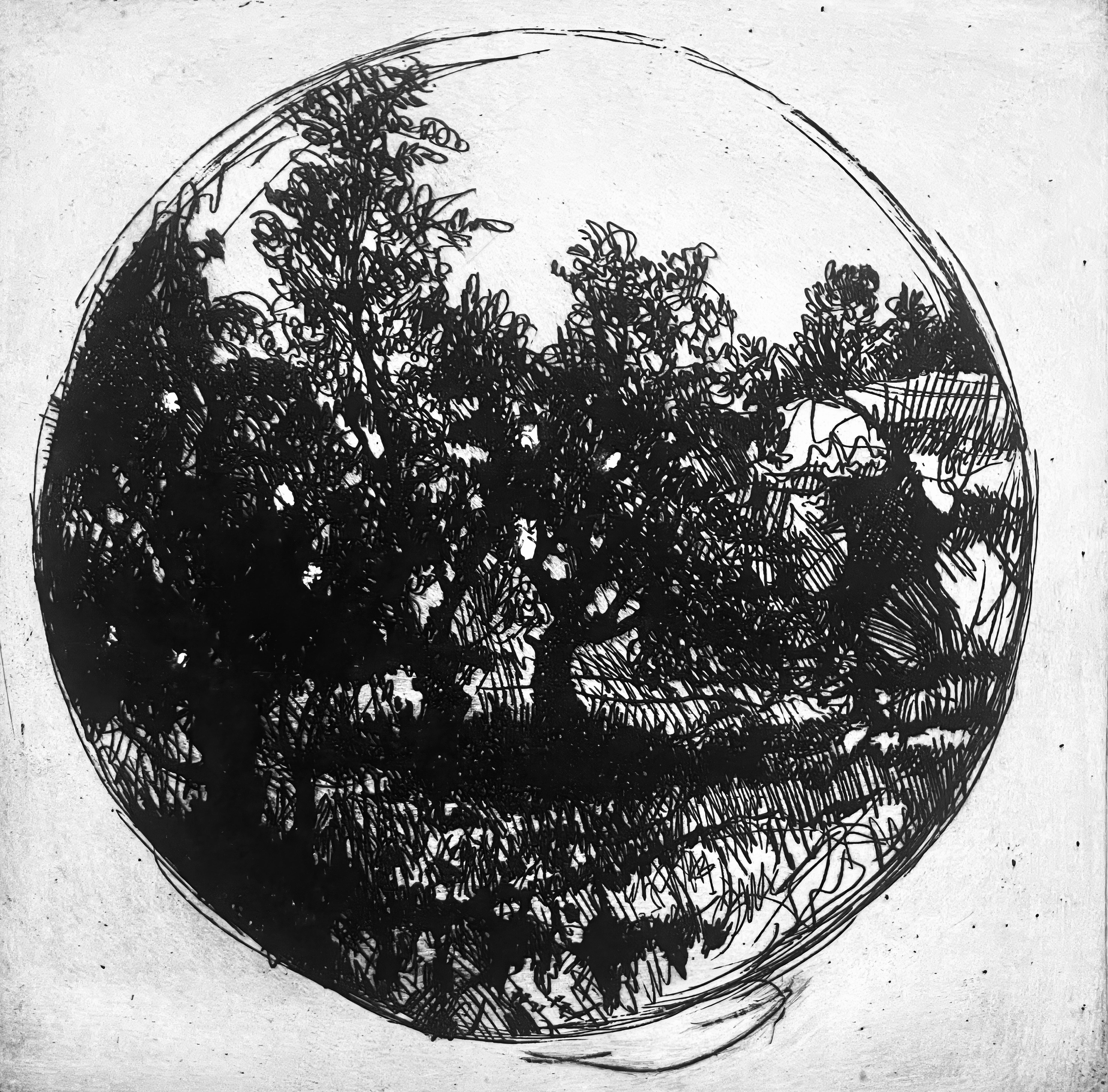 This exquisite etching by Ian Hornak (1944–2002), titled Evening, was executed circa 1965 during the artist’s graduate studies. Created during the formative years of Hornak’s artistic development, this poetic landscape demonstrates the young