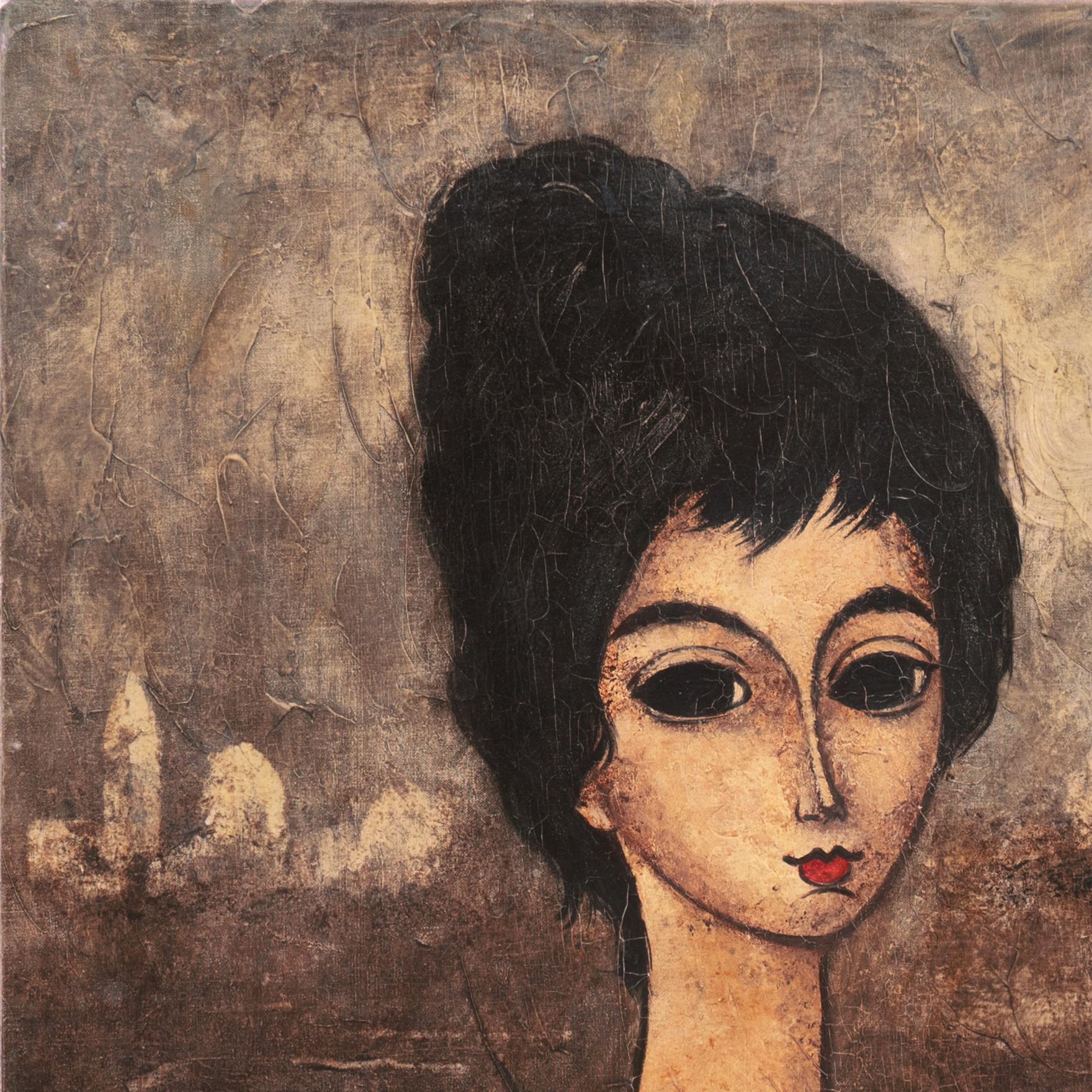 'Young Venetian Woman', Paris, Post Impressionist Figural, La Veneziana For Sale 1