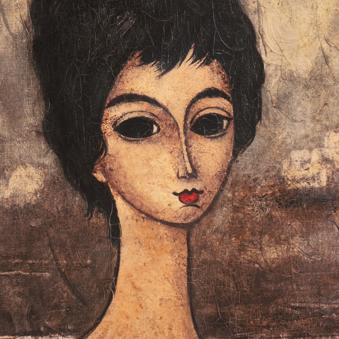 'Young Venetian Woman', Paris, Post Impressionist Figural, La Veneziana For Sale 2