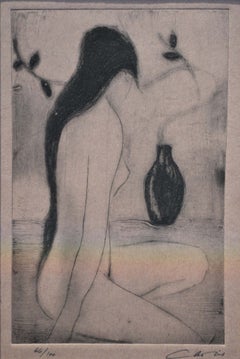 Oriental Girl, Contemporary Limited Edition Etching