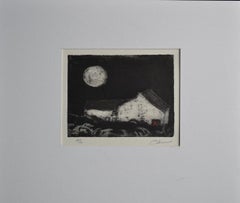 Red Door Cottage            Contemporary limited edition etching