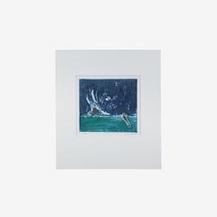 Signed Abstract Etching of a Seascape