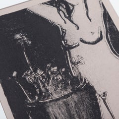 Signed Etching of a Nude Woman