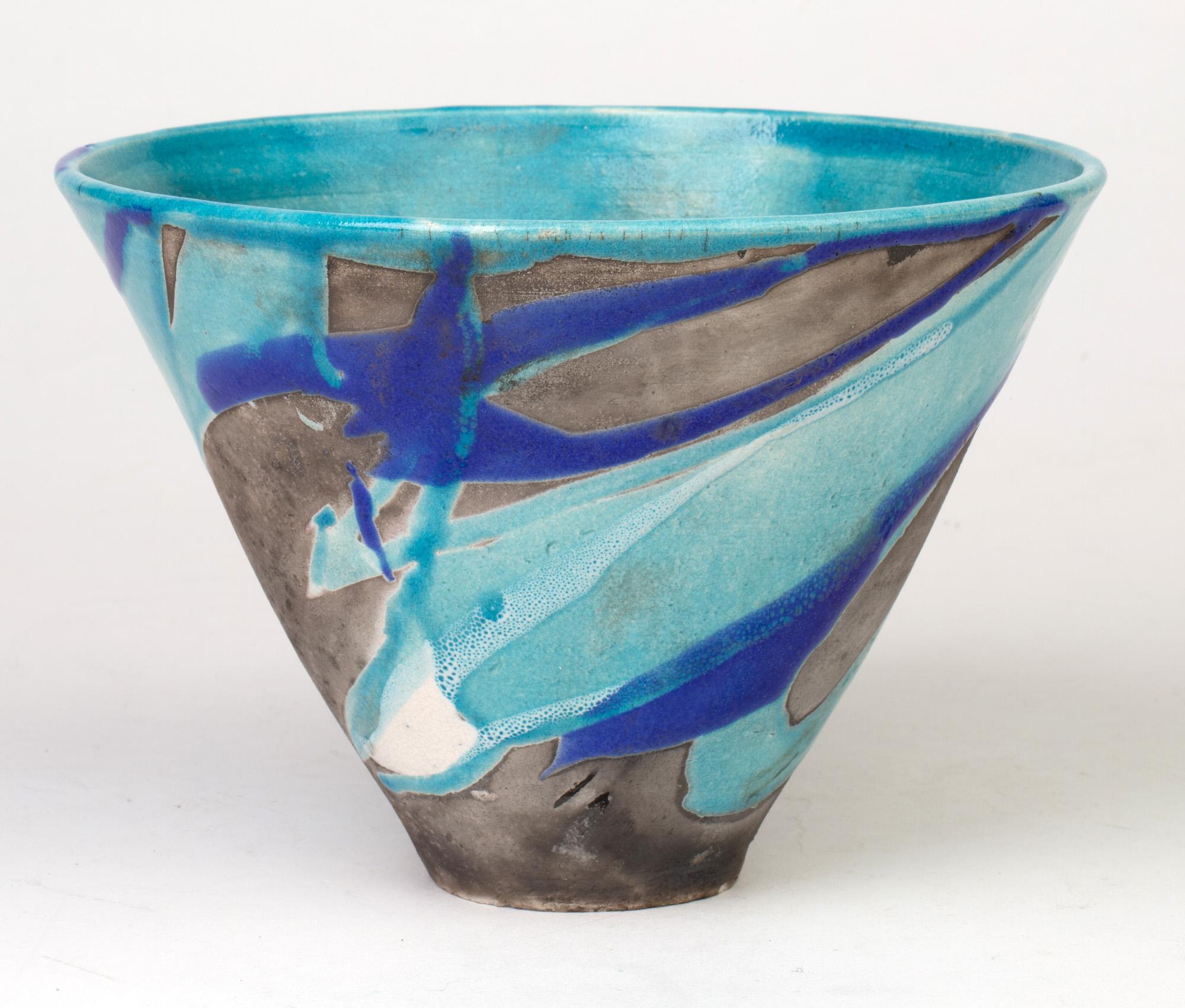 Ian & Maggie Kinnear Oathlaw Pottery Scottish Studio Pottery Glazed Raku Bowl 5