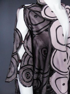 Ian & Marcel Evening Kimono in Silk and Rubber London Circa 1985/1990
