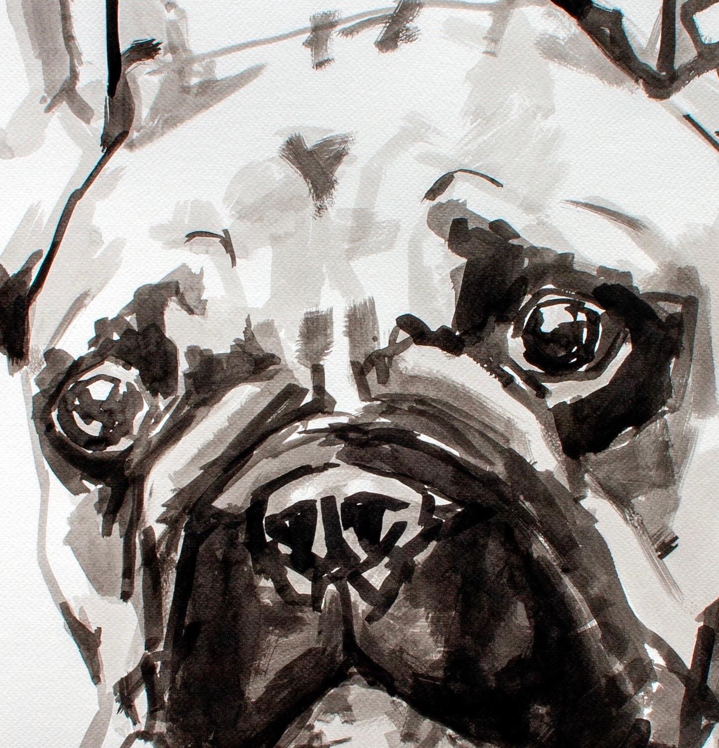 bulldog painting