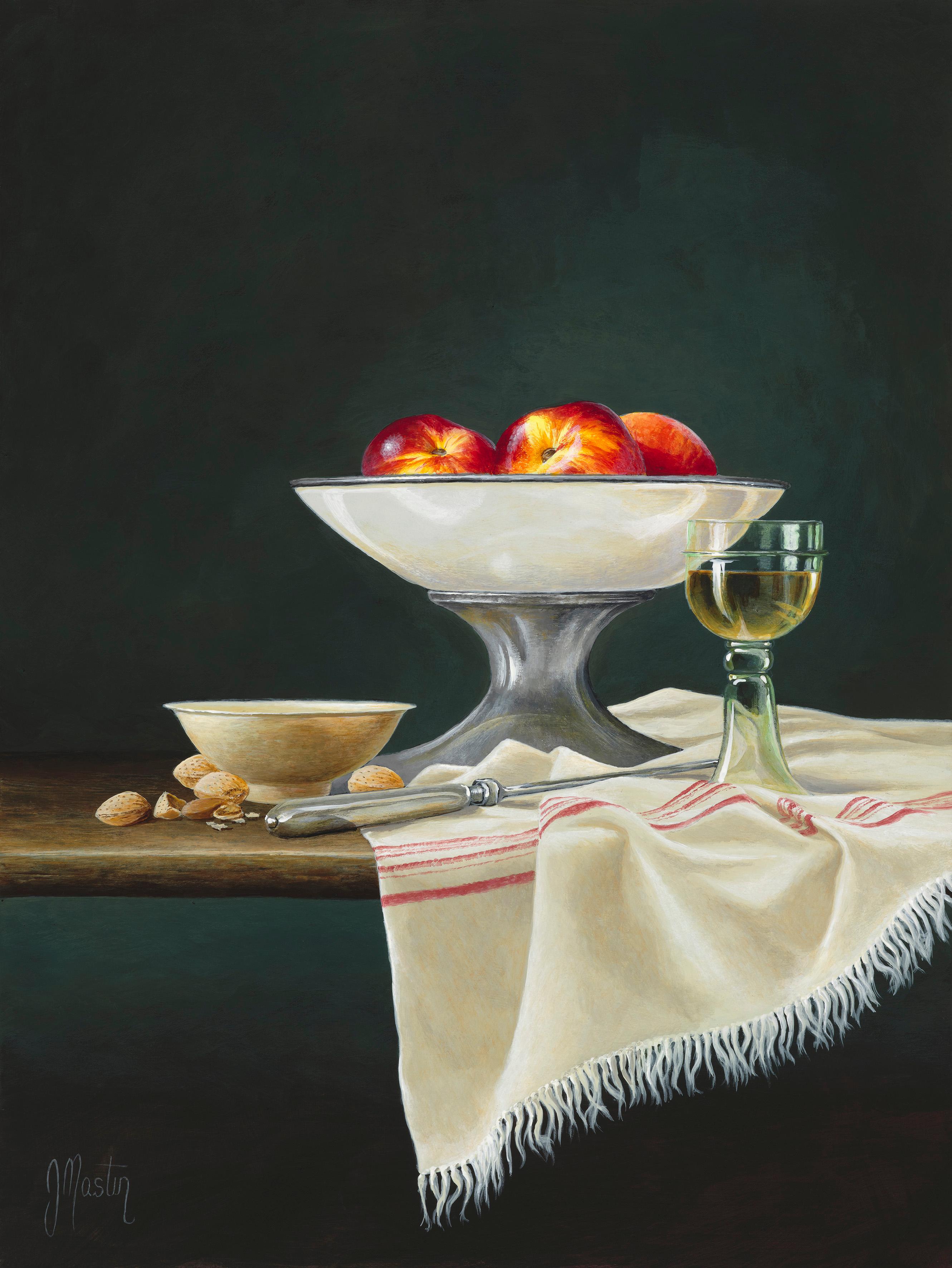Ian Mastin Still-Life Painting - Fruits on a Pedestal