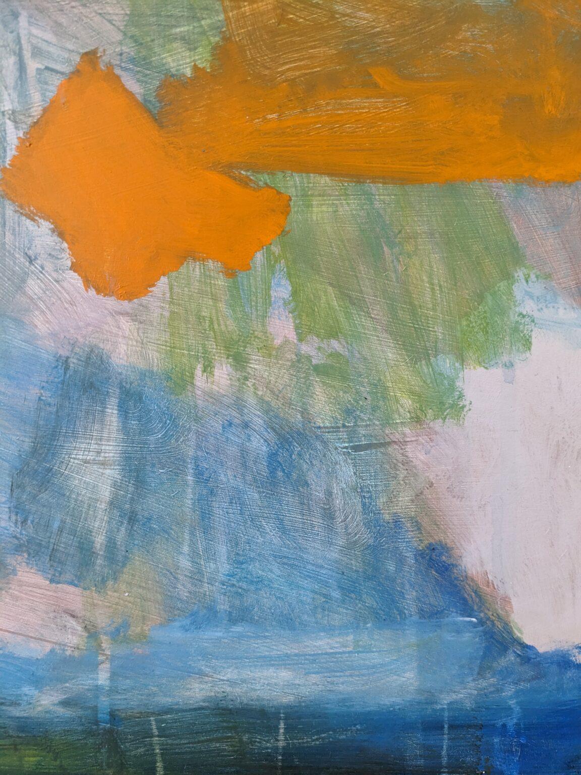 Peinture à l'huile abstraite Contemporary Seascape encadrée - Summer Abstraction en vente 6