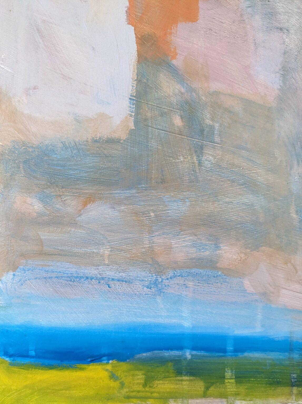 Peinture à l'huile abstraite Contemporary Seascape encadrée - Summer Abstraction en vente 7