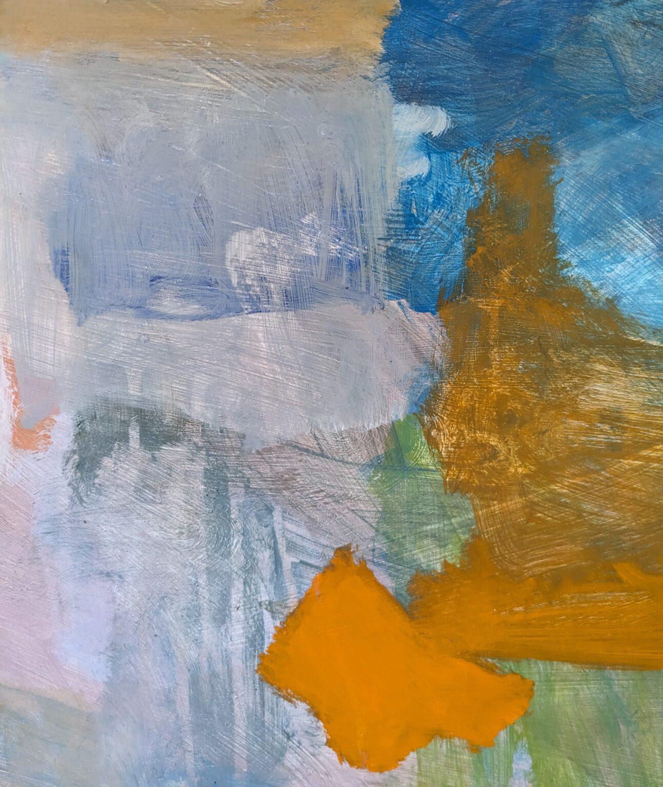 Peinture à l'huile abstraite Contemporary Seascape encadrée - Summer Abstraction en vente 8