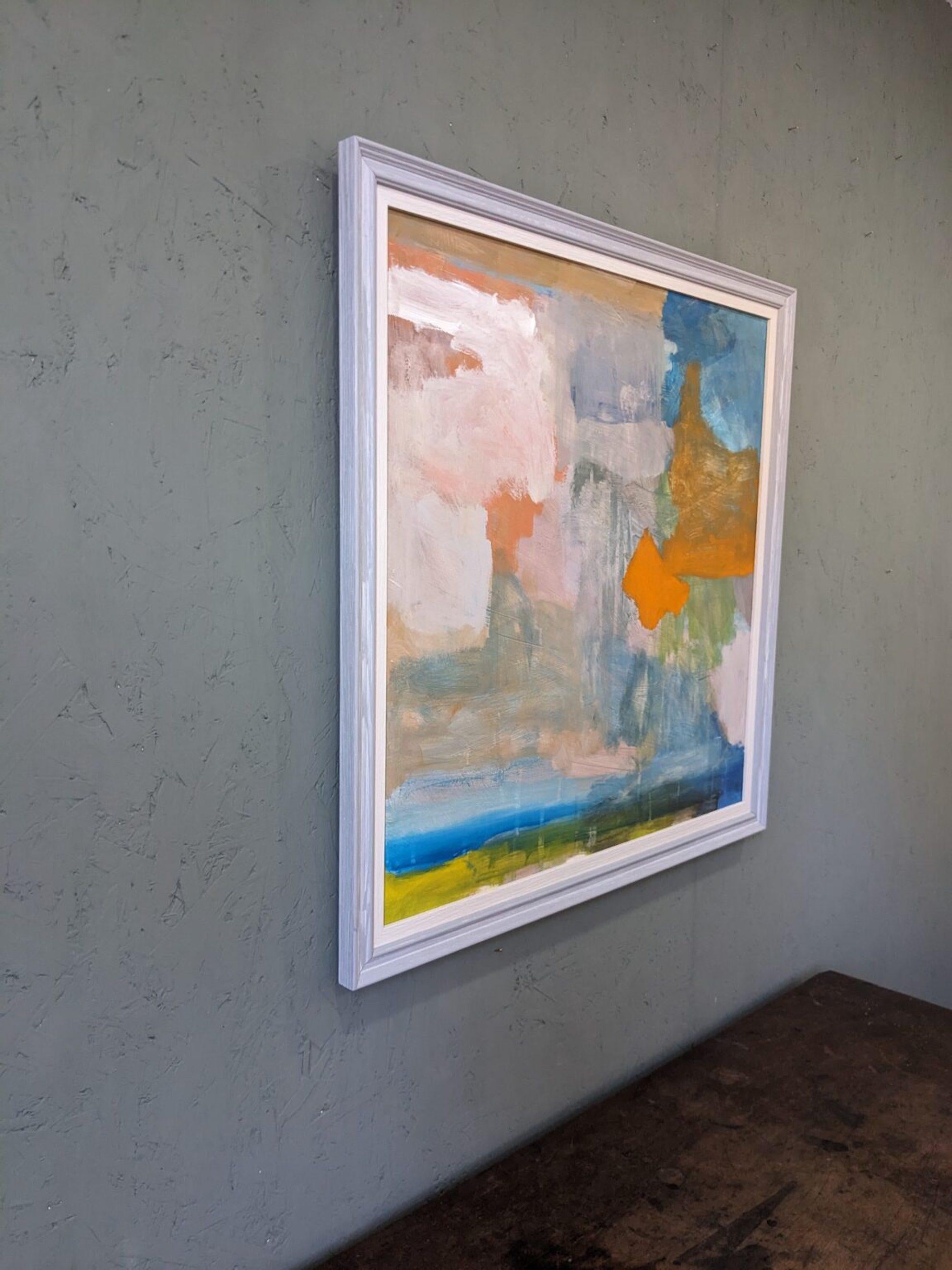 Peinture à l'huile abstraite Contemporary Seascape encadrée - Summer Abstraction en vente 9