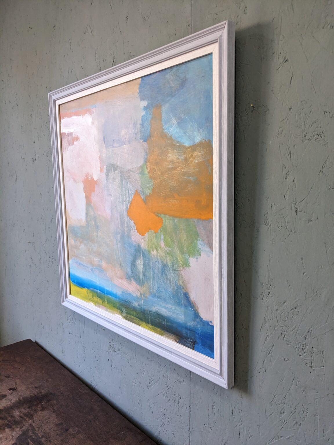 Peinture à l'huile abstraite Contemporary Seascape encadrée - Summer Abstraction en vente 10
