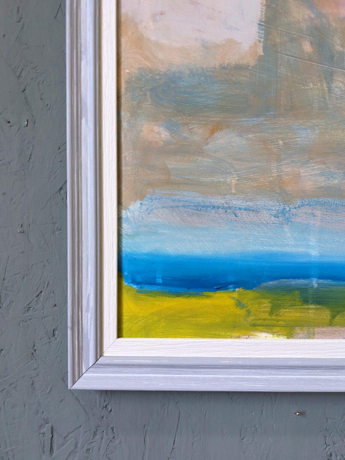 Peinture à l'huile abstraite Contemporary Seascape encadrée - Summer Abstraction en vente 2
