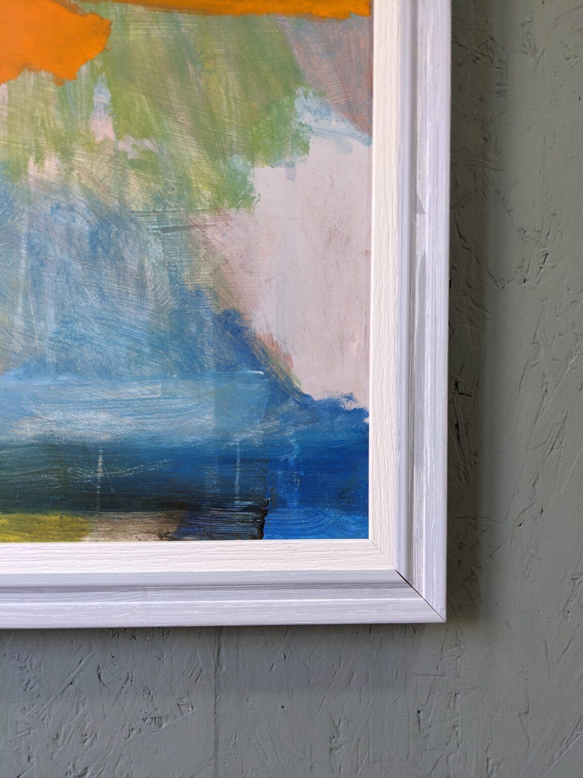 Contemporary Abstract Seascape Framed Oil Painting - Summer Abstraction For Sale 4