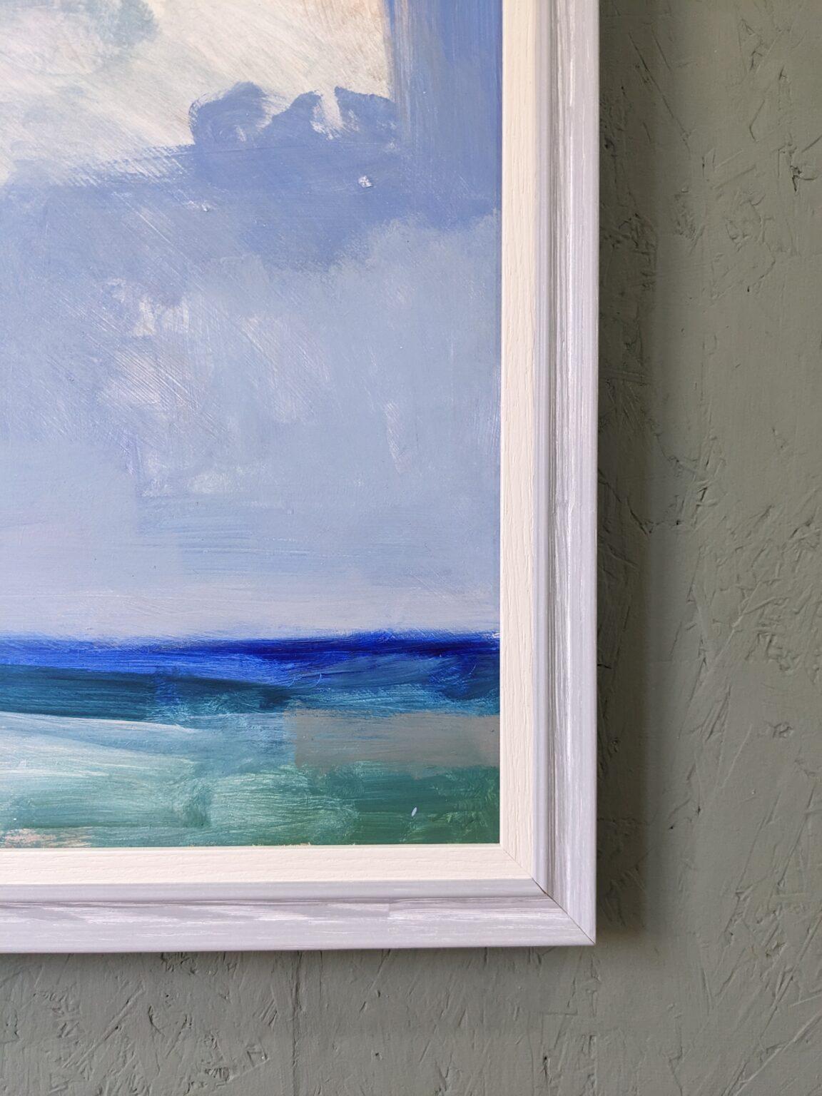 Contemporary Abstract Seascape Framed Oil Painting - Summer Clouds 4