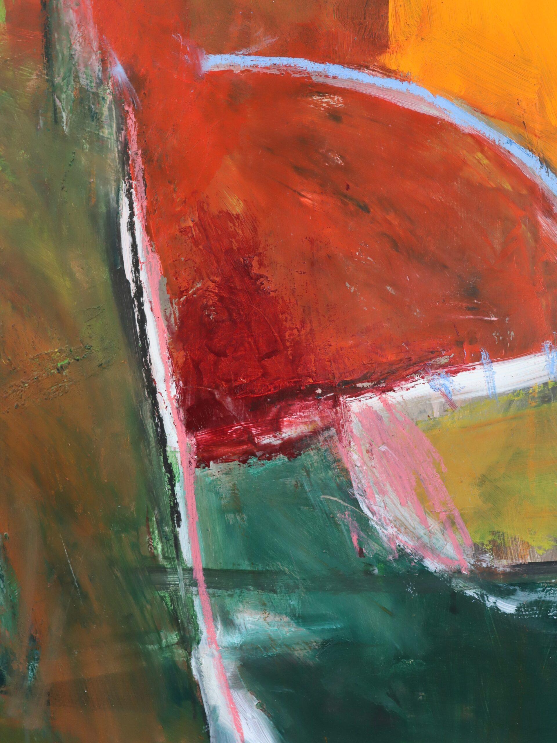 Pittura ad olio originale astratta britannica contemporanea - Recinzione in vendita 5