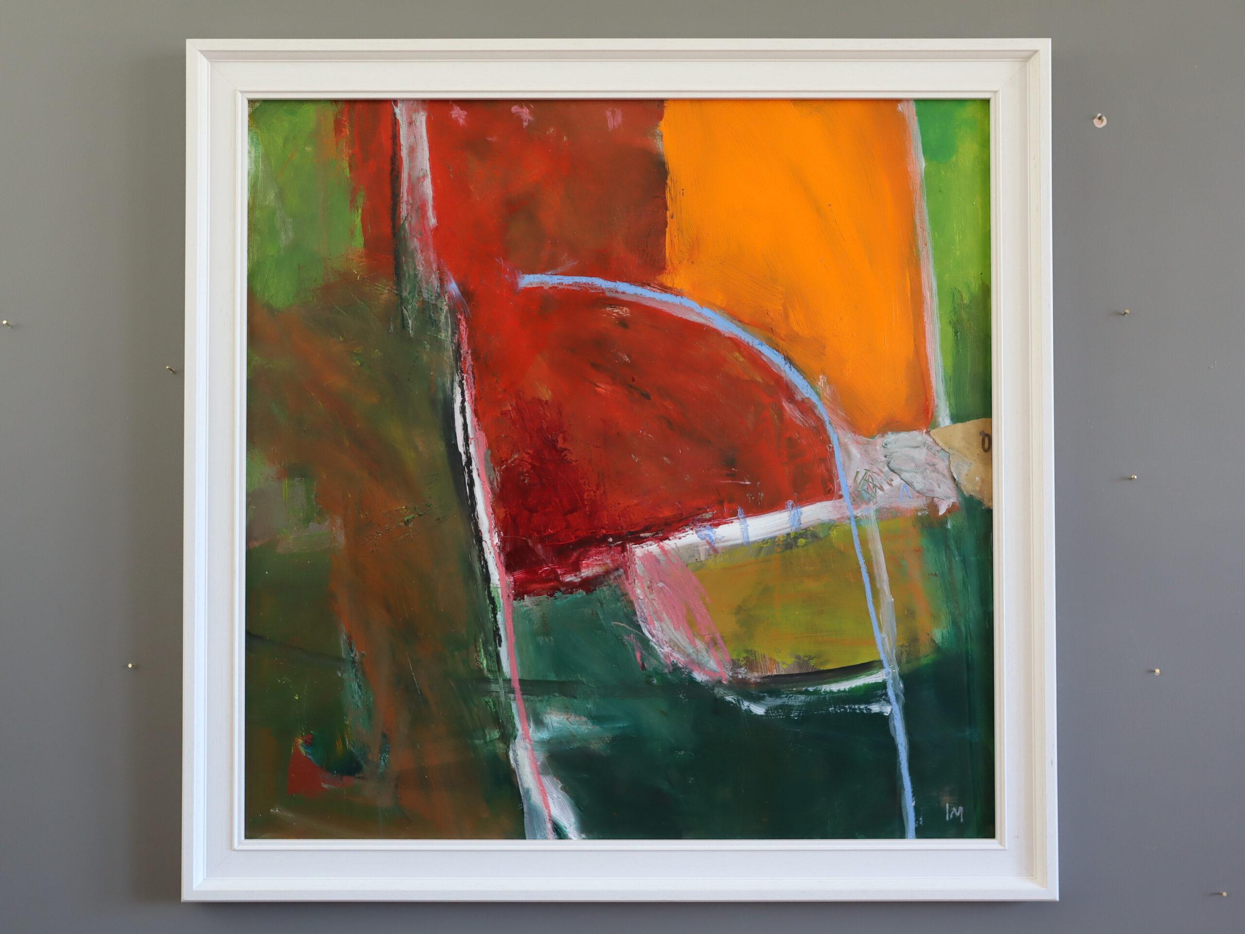Pittura ad olio originale astratta britannica contemporanea - Recinzione - Painting di Ian Mood