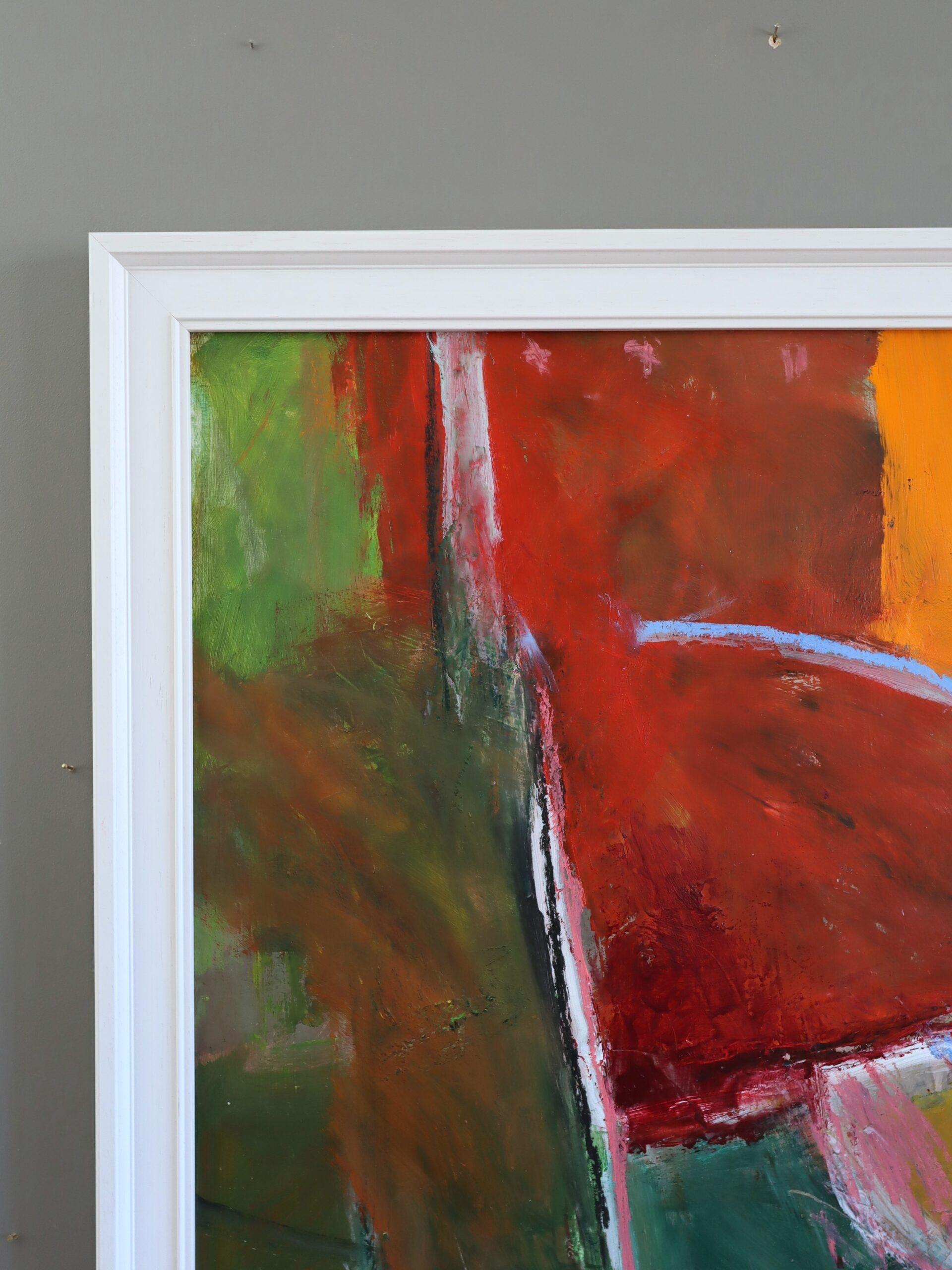 Pittura ad olio originale astratta britannica contemporanea - Recinzione in vendita 1
