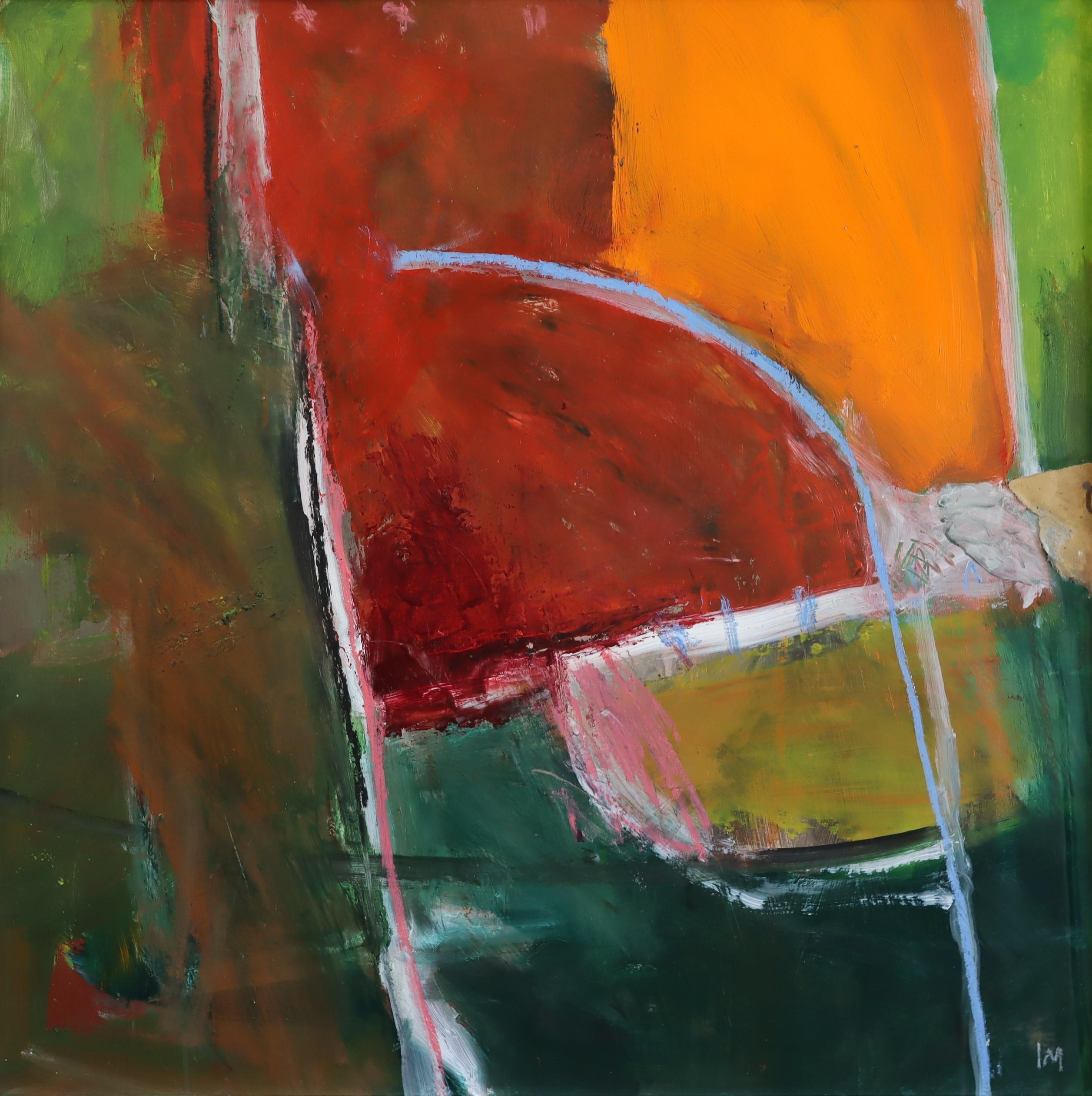Pittura ad olio originale astratta britannica contemporanea - Recinzione in vendita 3