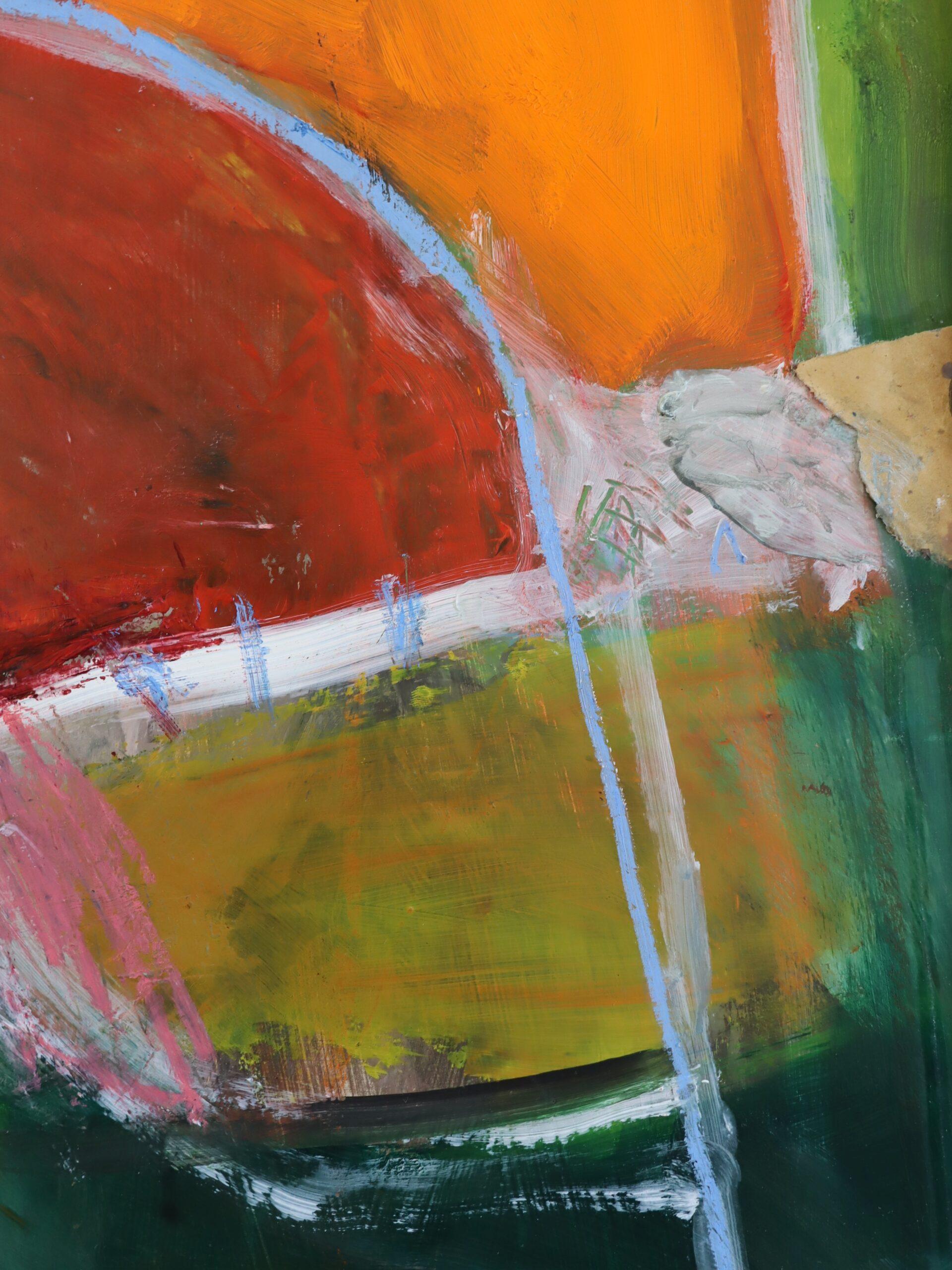 Pittura ad olio originale astratta britannica contemporanea - Recinzione in vendita 4