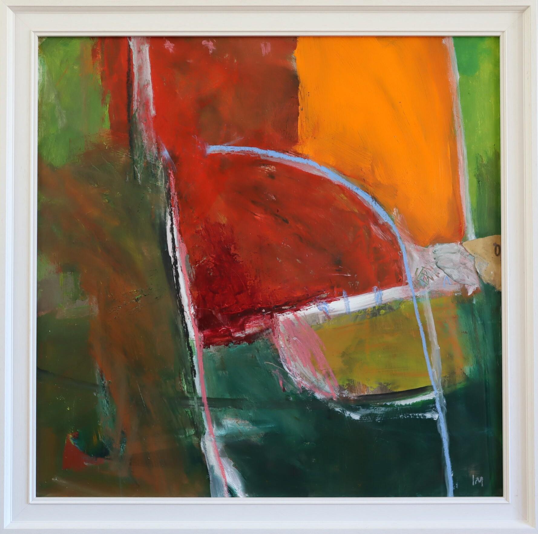 Abstract Painting di Ian Mood - Pittura ad olio originale astratta britannica contemporanea - Recinzione