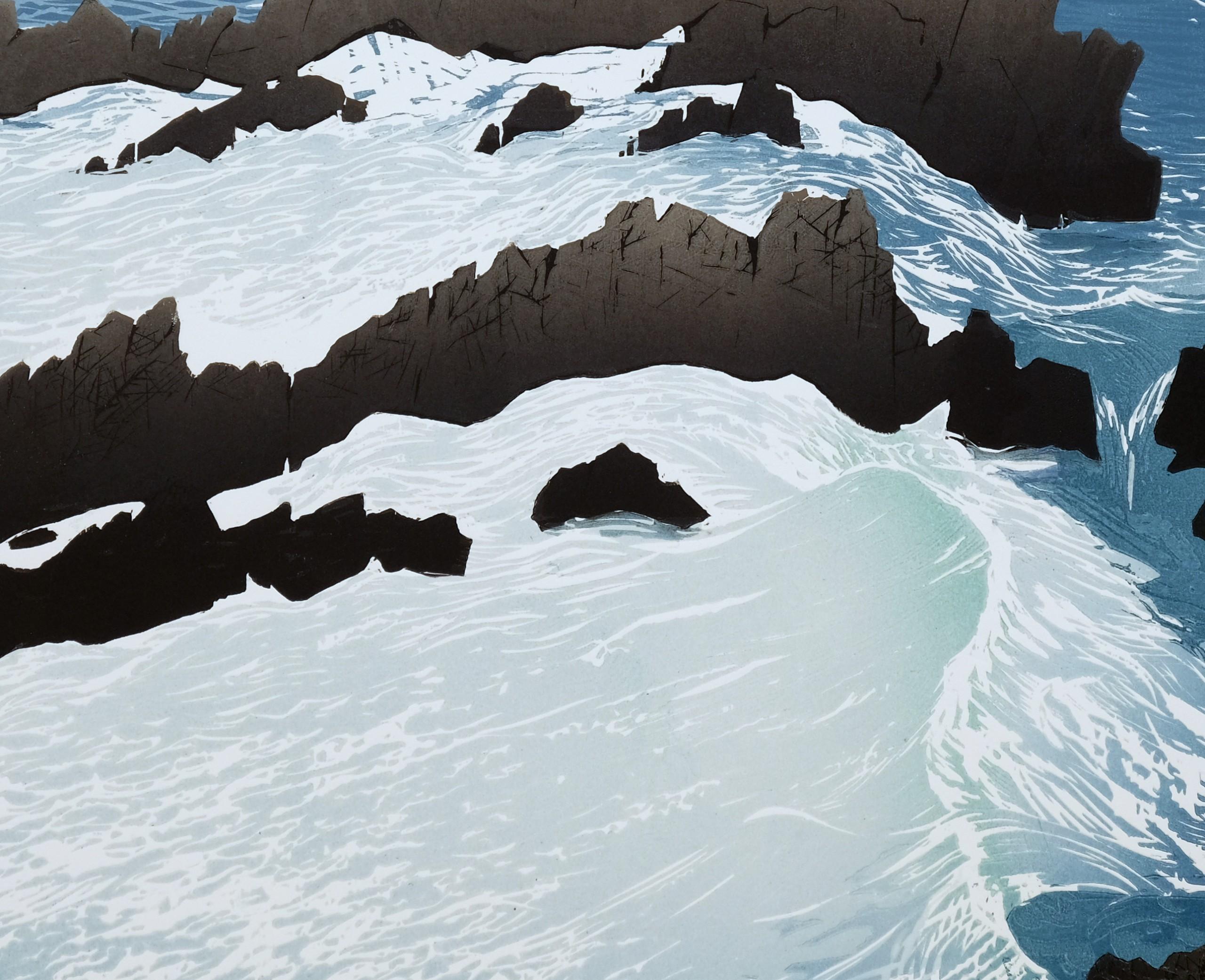 Atrapar la luz, Impresión en edición limitada, Paisaje marino, Playa, Arte marino - Print de Ian Phillips