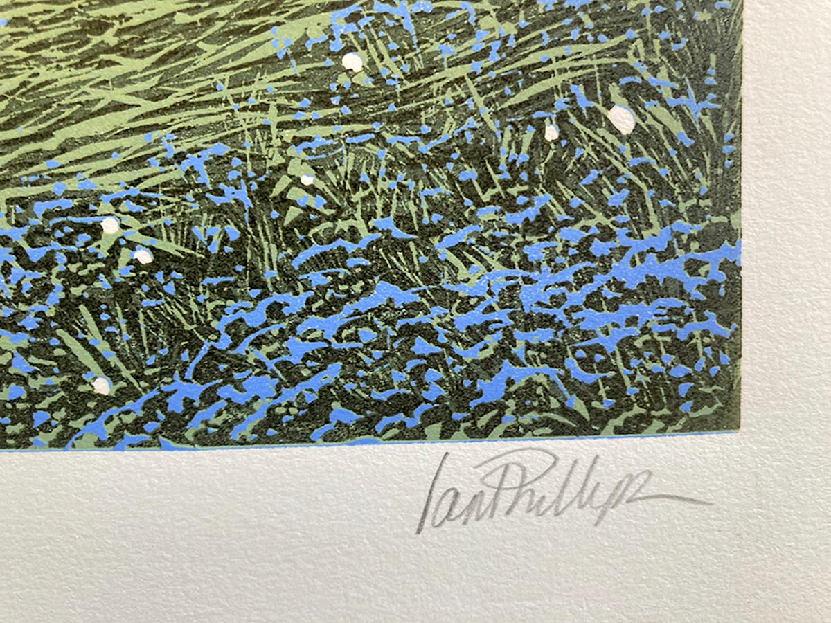 Memory of Spring, Limited Edition print, Welsh bluebell wood, Contemporary art For Sale 1