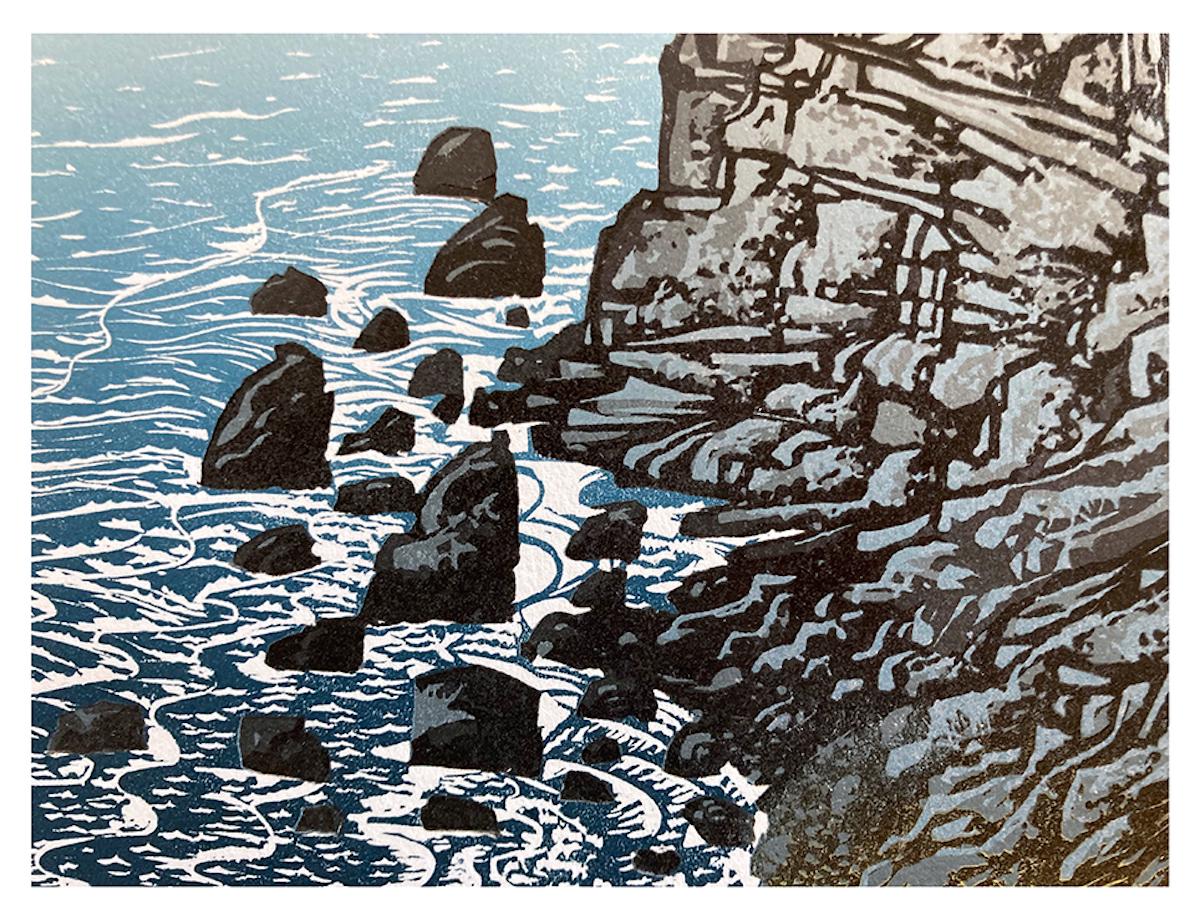Sundown, Ian Phillips, Limited edition Print for sale, Woodcut and Linocut  For Sale 2