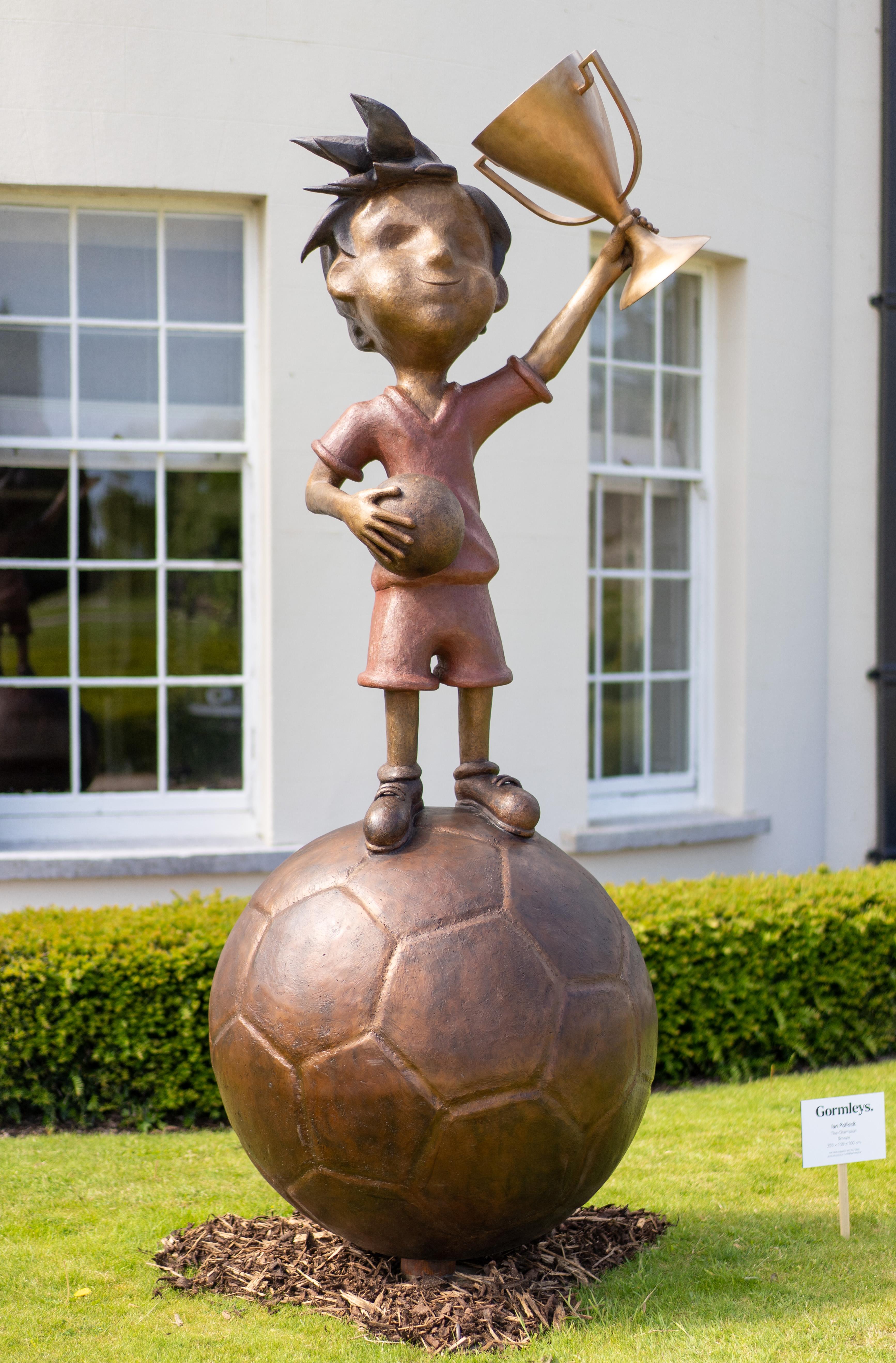 The Champion by Ian Pollock is a large scale bronze sculpture from an edition of 3.


