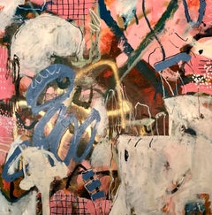 "Principessa di porcellana" - Pittura astratta a tecnica mista di Ian Smith